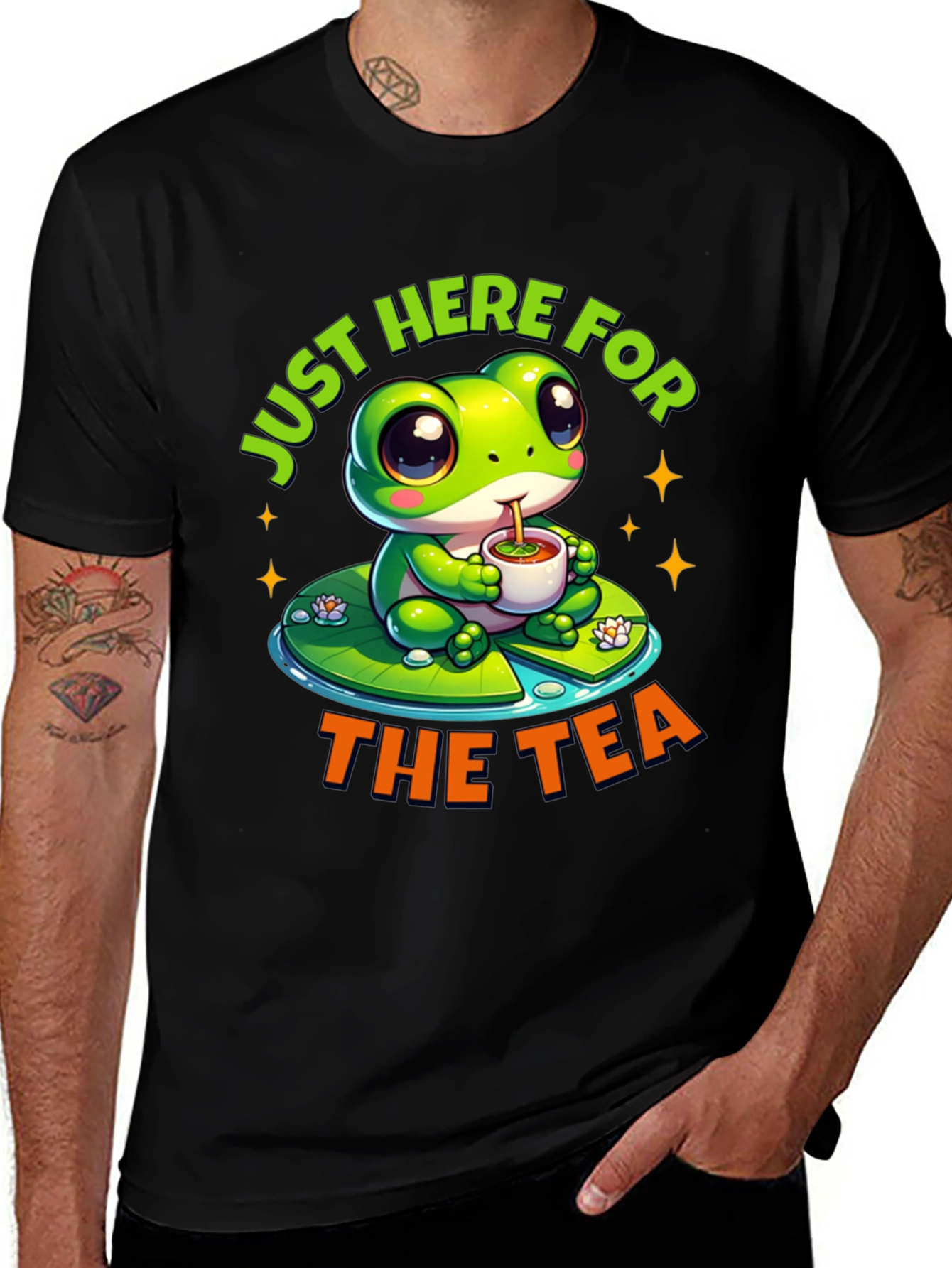 Just Here for the Tea T-Shirt Frog