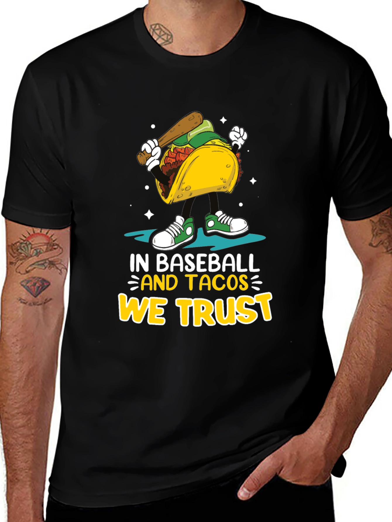 Variant 26 of Baseball and Tacos Graphic T-Shirt
