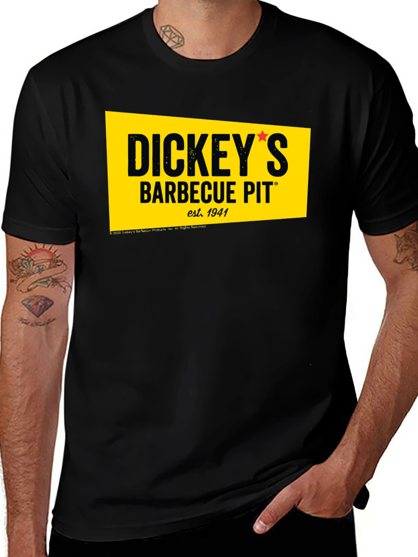 Variant 17 of Dickey's Barbecue Pit Black T-Shirt