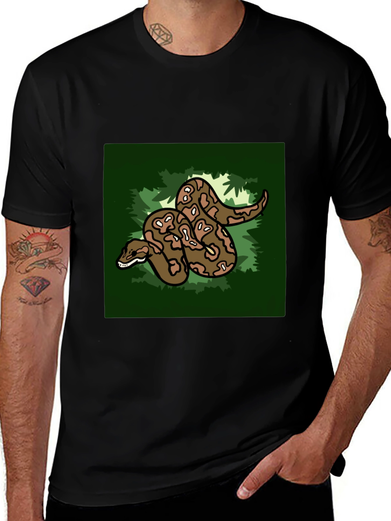 Variant 4 of Snake Graphic Tee - Reptile Lover's T-Shirt