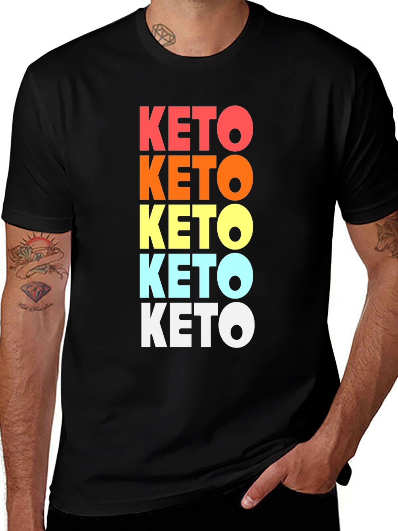 Variant 9 of KETO Stacked Men's Tee - Stylish & Comfortable