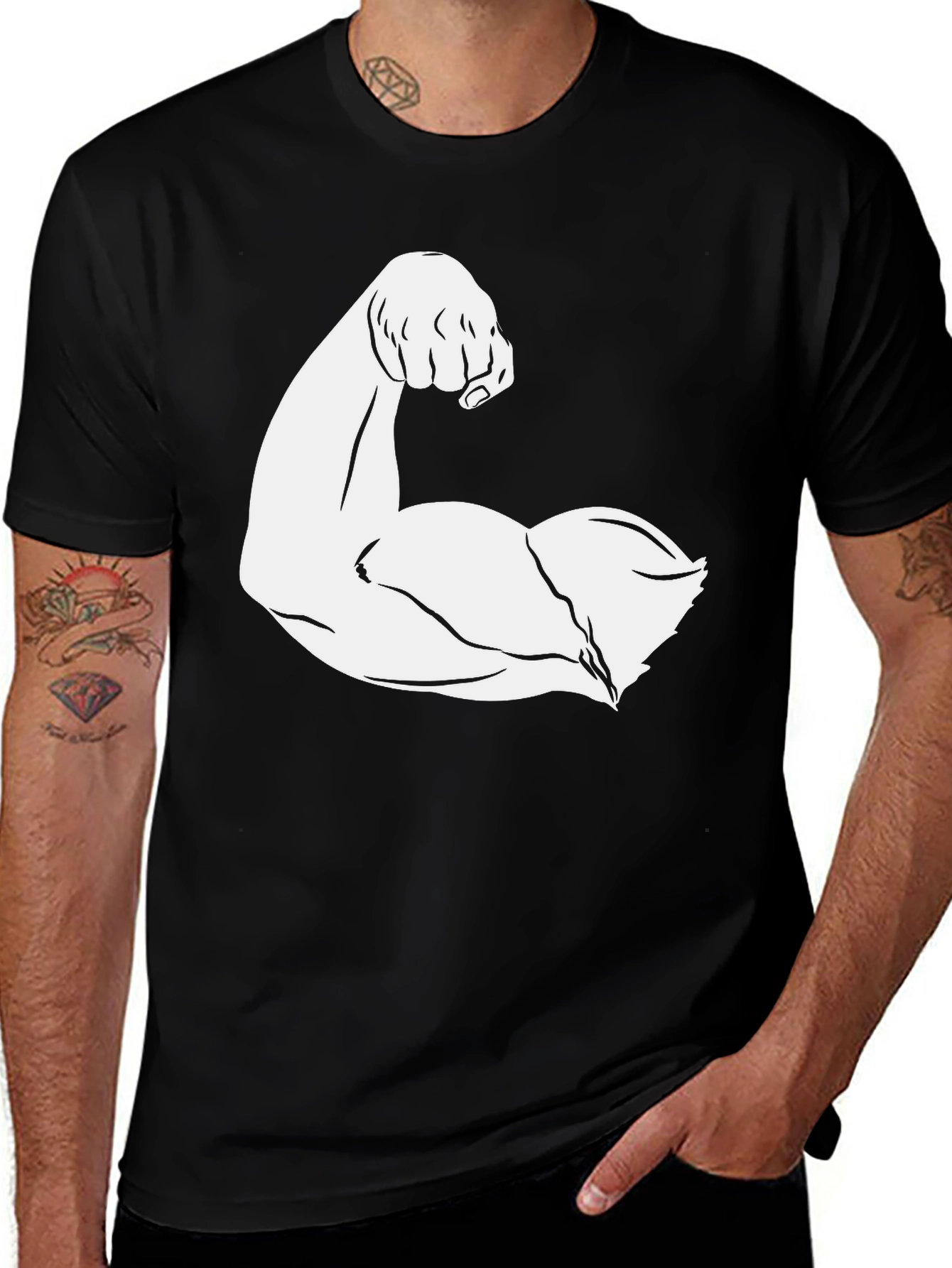 Variant 15 of Flex Your Style: Muscled Arm Graphic Tee