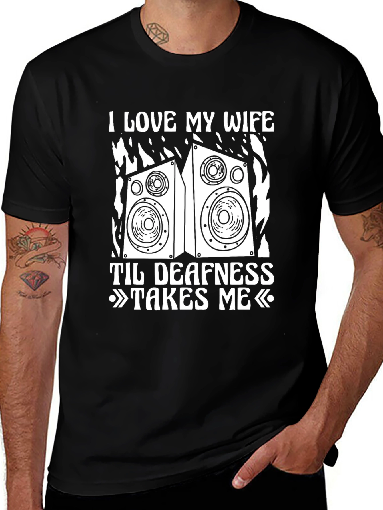 Variant 18 of I Love My Wife T-Shirt, Loud Music Tee
