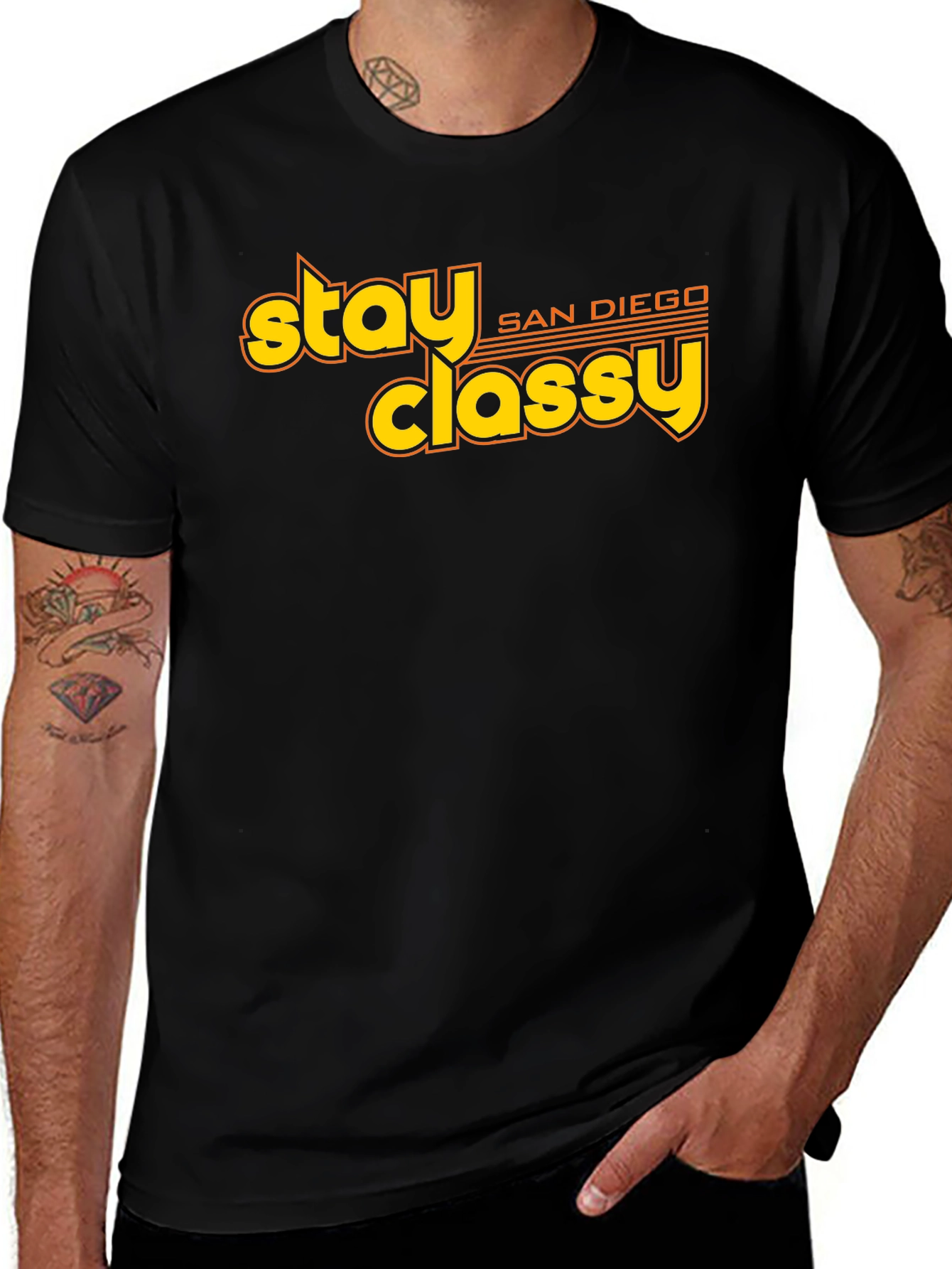 Variant 25 of Stay Classy San Diego T-Shirt - Black