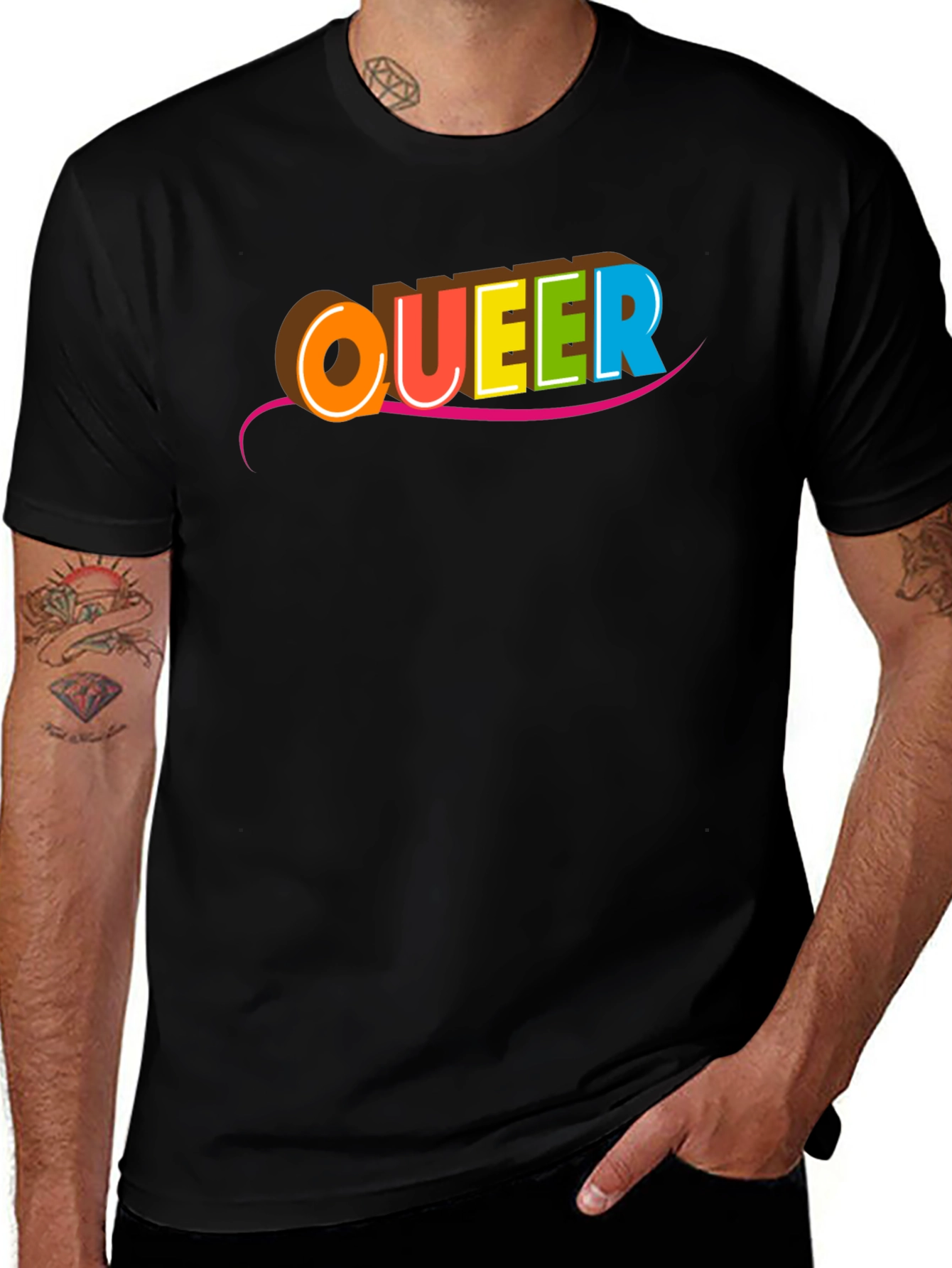 Queer Pride Graphic Tee - Bold & Colorful