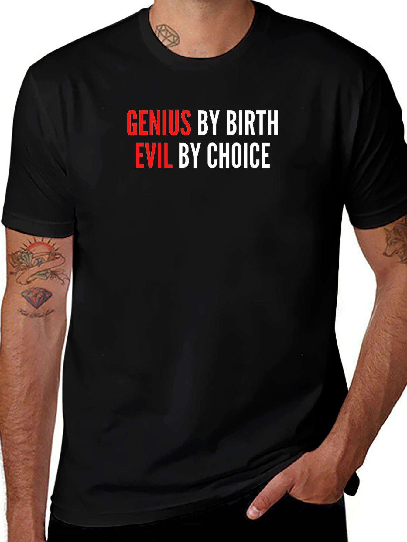 Variant 5 of Genius By Birth, Evil By Choice Graphic Tee