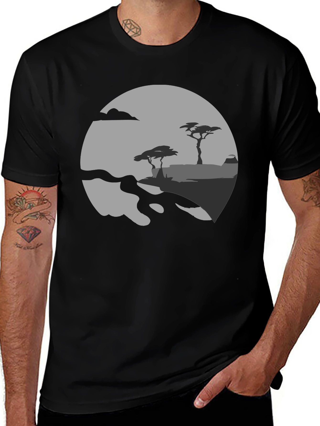 Variant 3 of Silhouette Landscape Graphic Tee