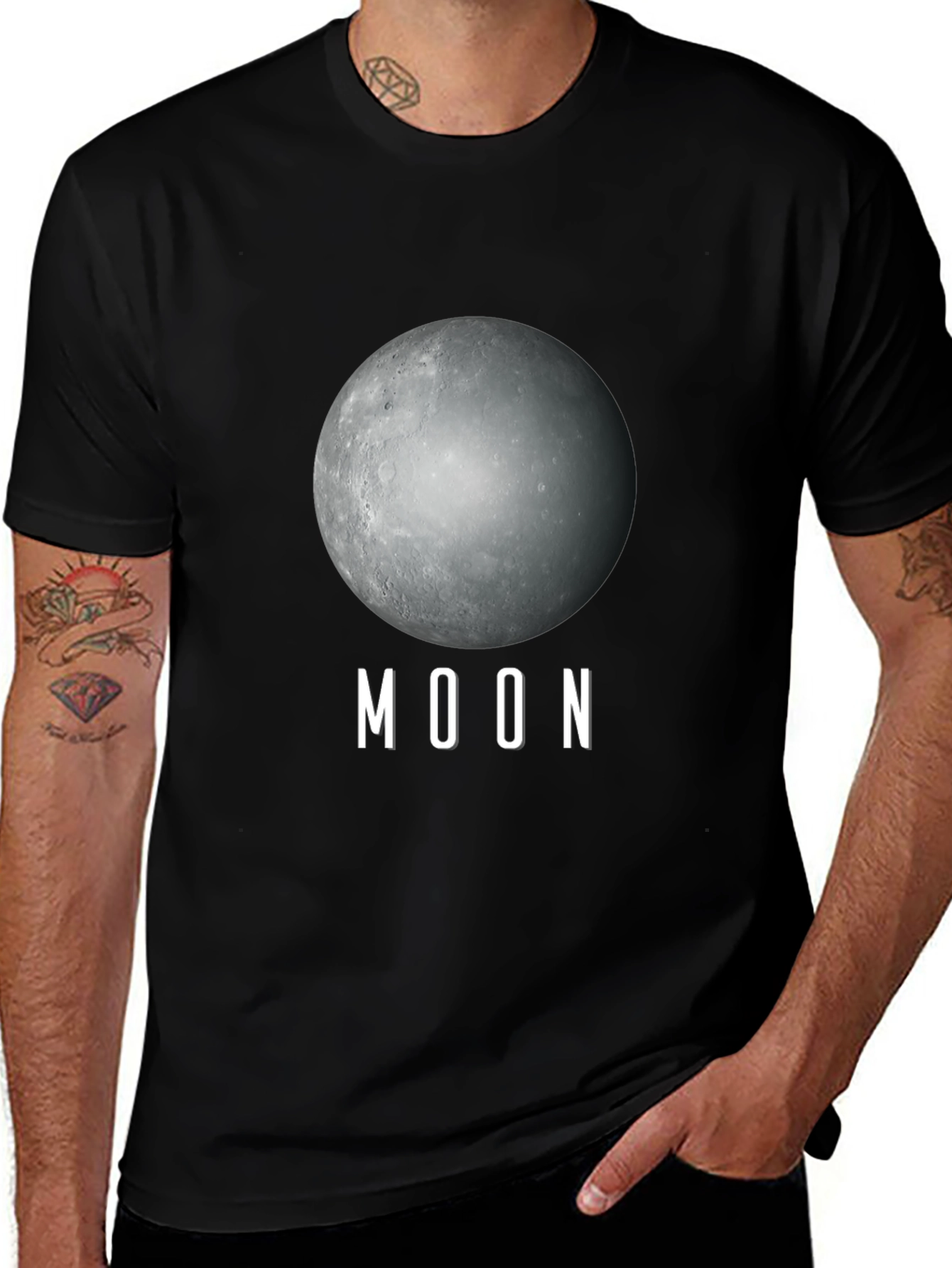 Variant 6 of Moon Graphic Print Men's T-Shirt