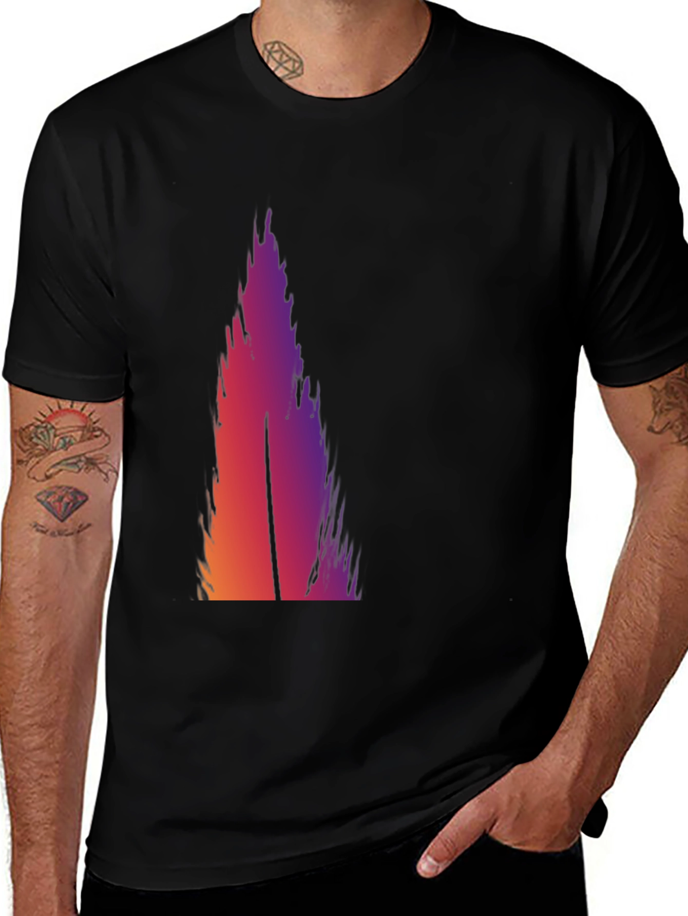 Variant 10 of Sunset Brushstroke Graphic T-Shirt