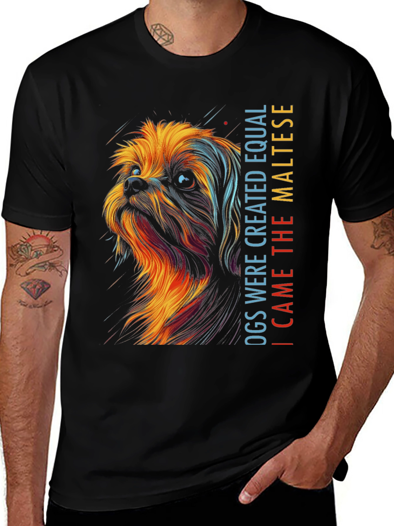 Variant 17 of Maltese Dog Graphic T-Shirt - Unisex