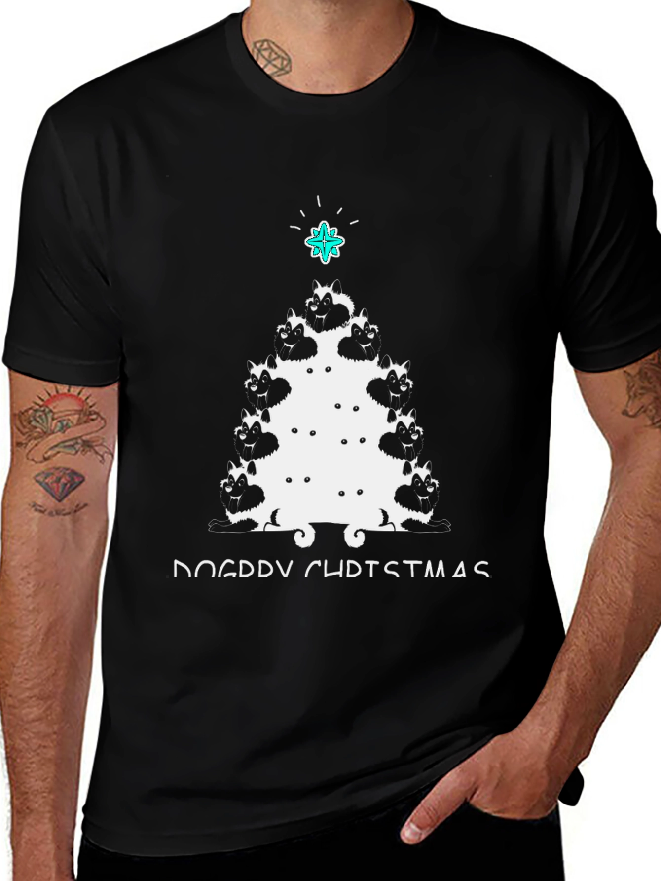 Dog Breed Christmas Tree T-Shirt