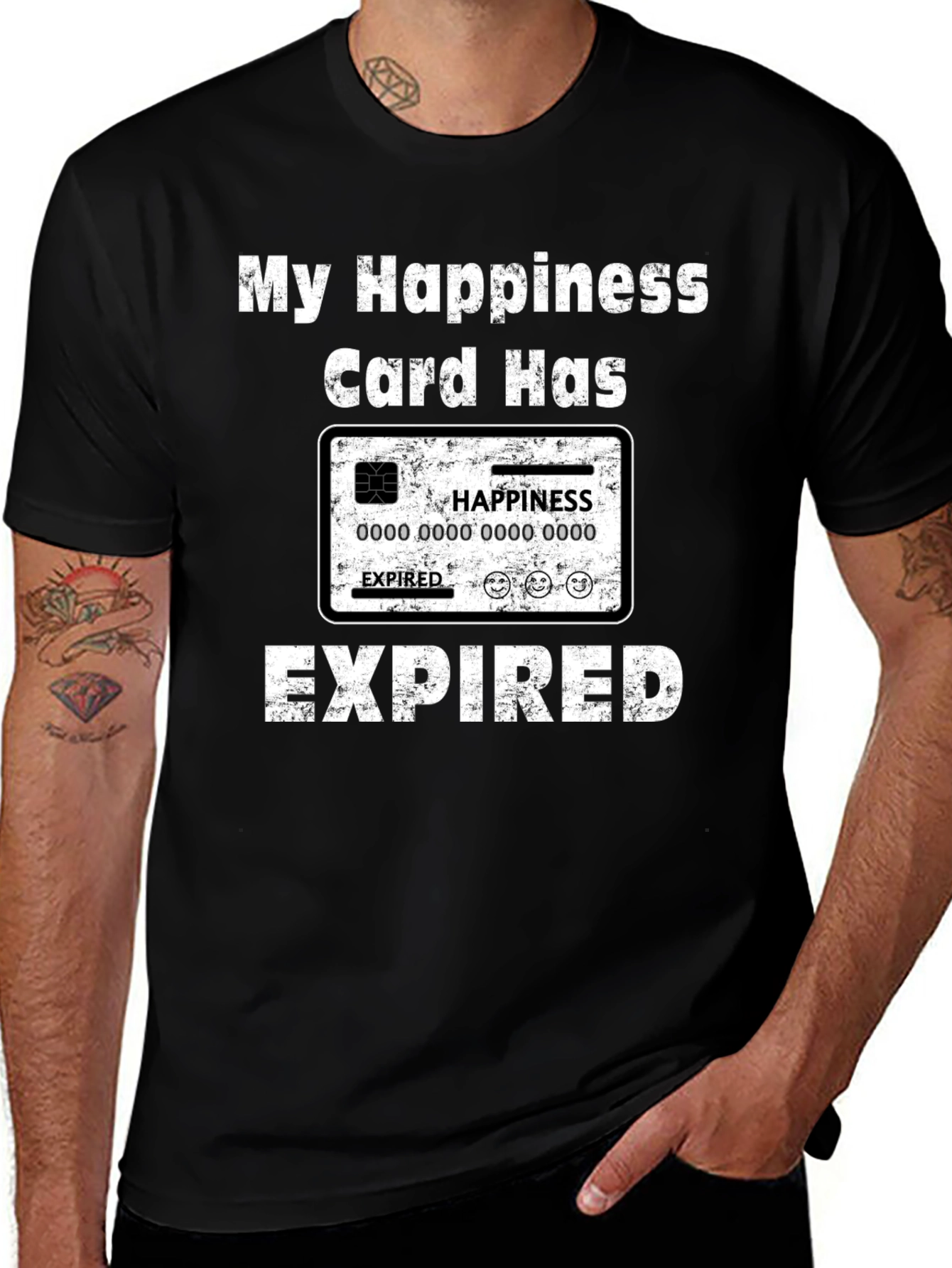 Variant 27 of Expired Happiness Card Graphic Tee