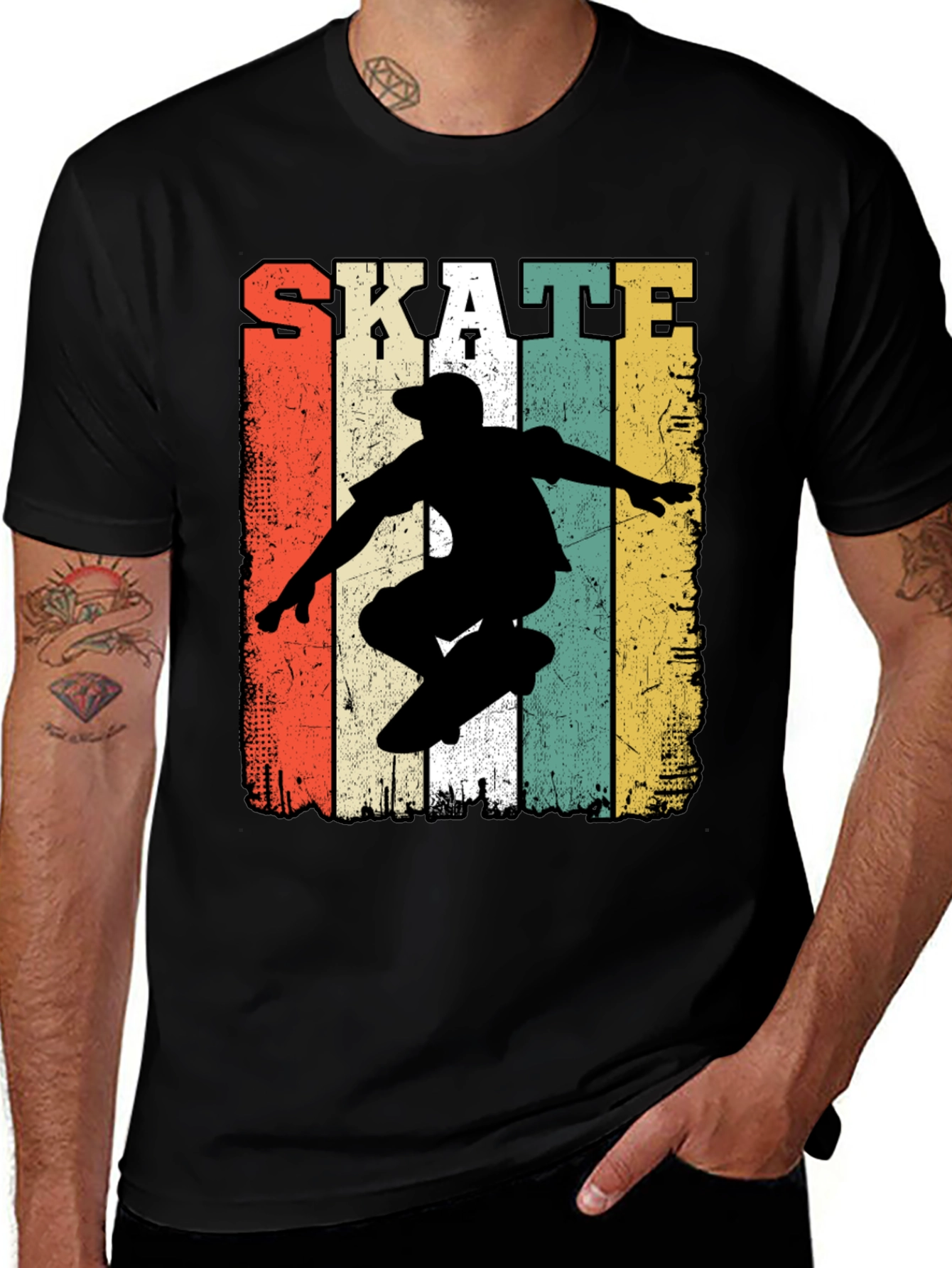 Variant 8 of Retro Skate T-Shirt - Classic Skateboarder Design