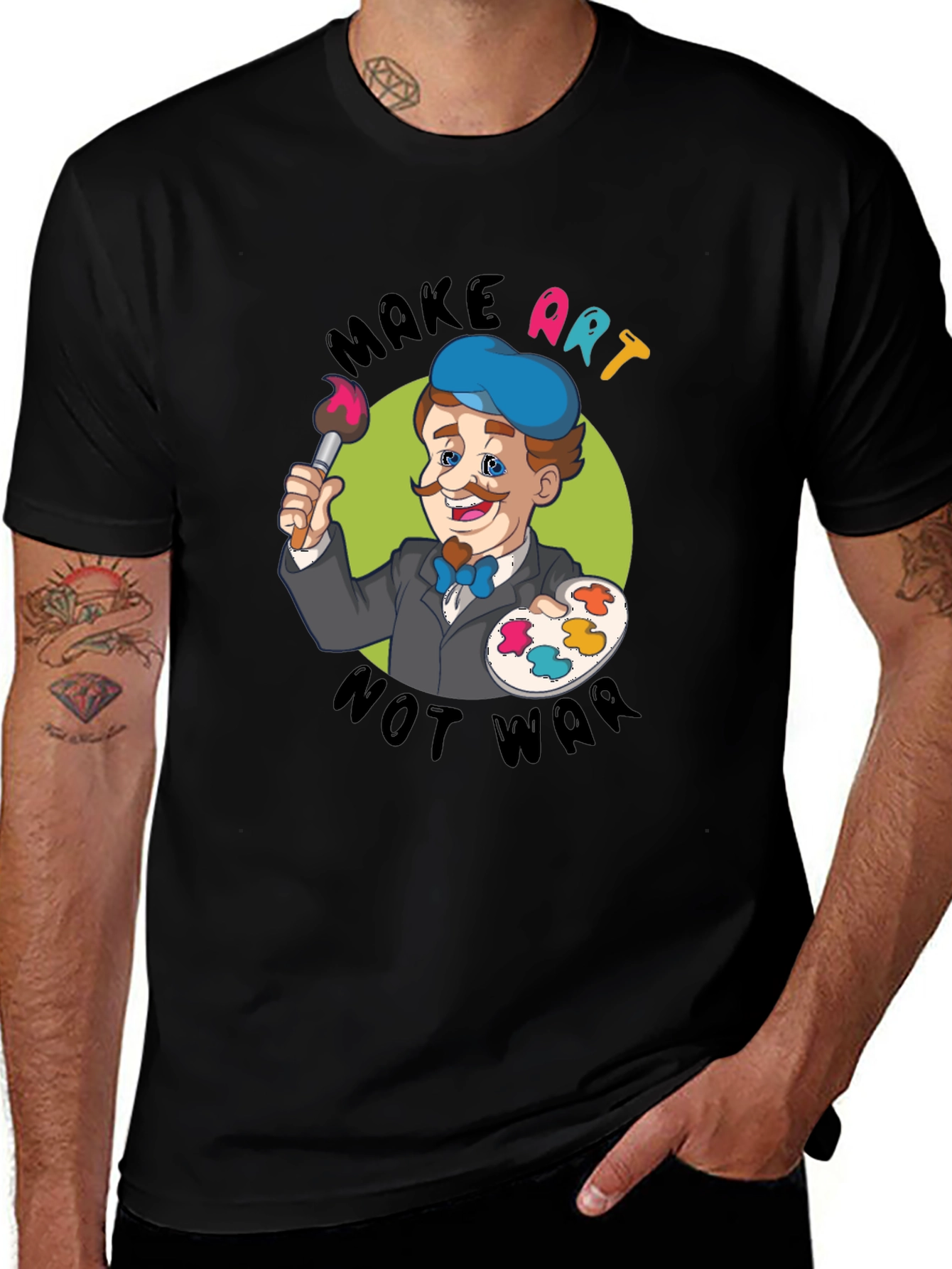 Variant 11 of Make Art Not War T-Shirt - Painter Design