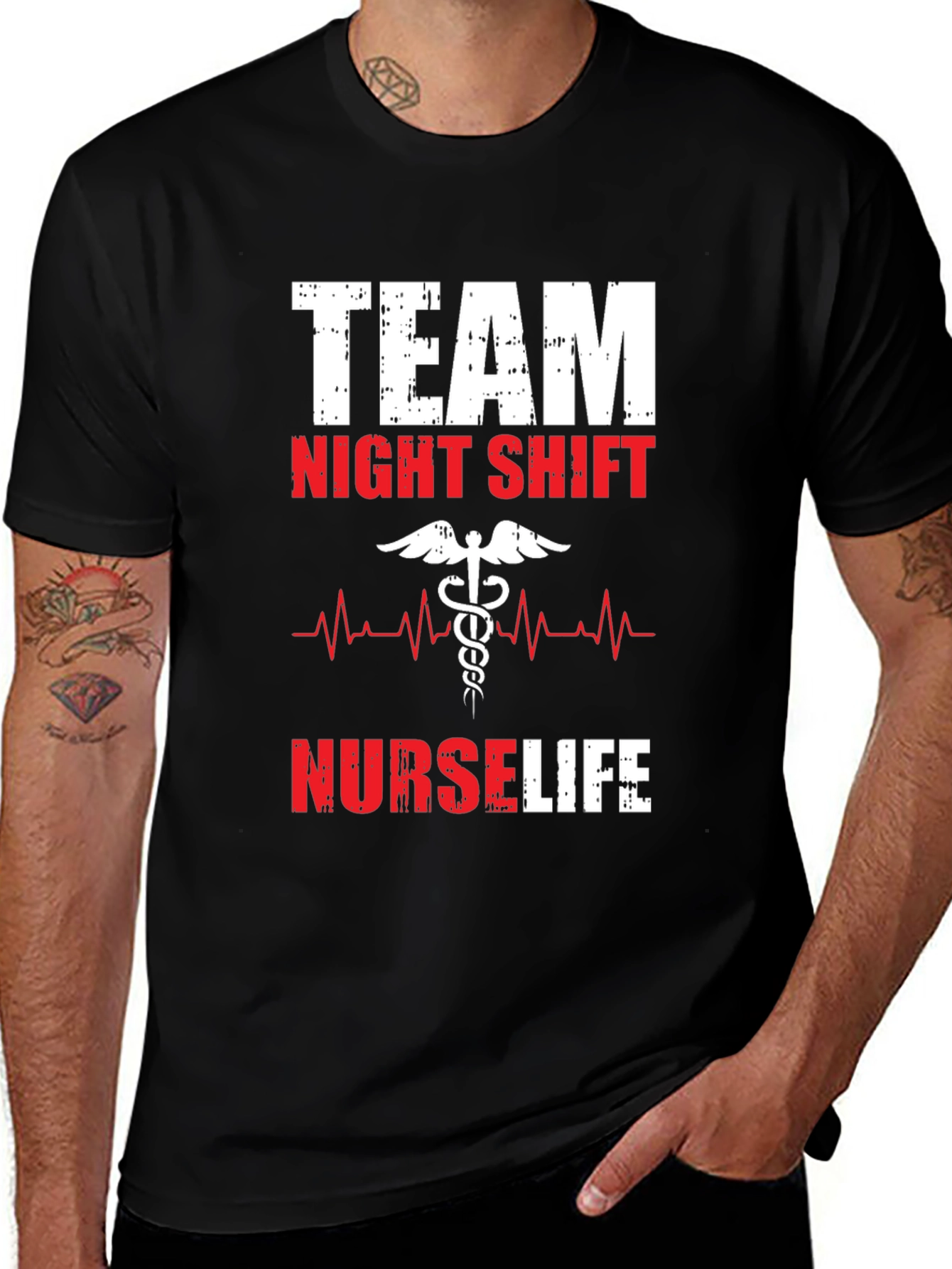 Variant 9 of Team Night Shift Nurse Life T-Shirt