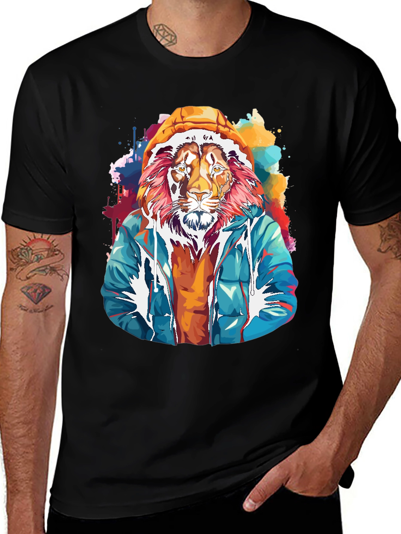 Variant 28 of Cool Lion Graphic Tee - Street Style