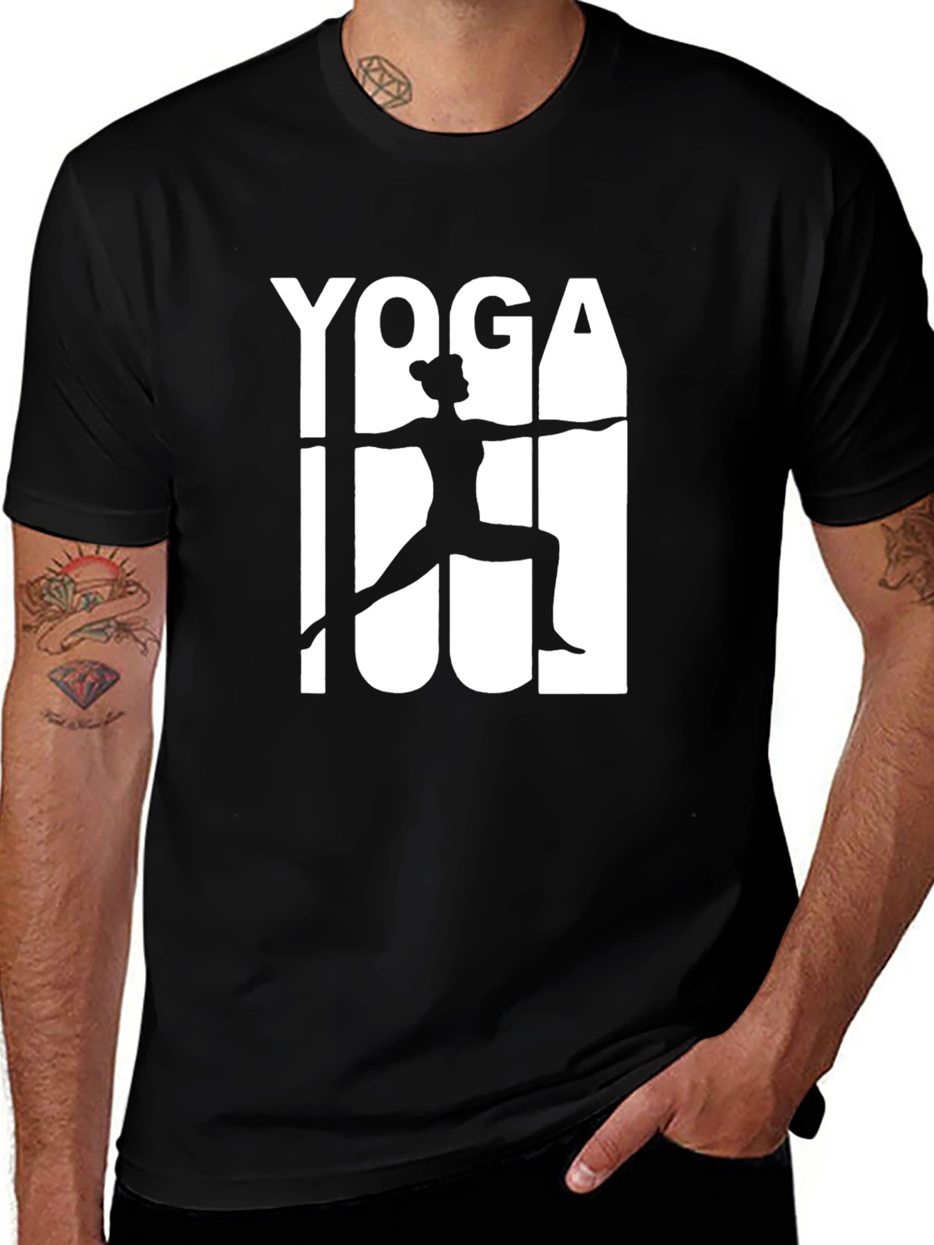 Variant 24 of Yoga Graphic Black T-Shirt - Unisex