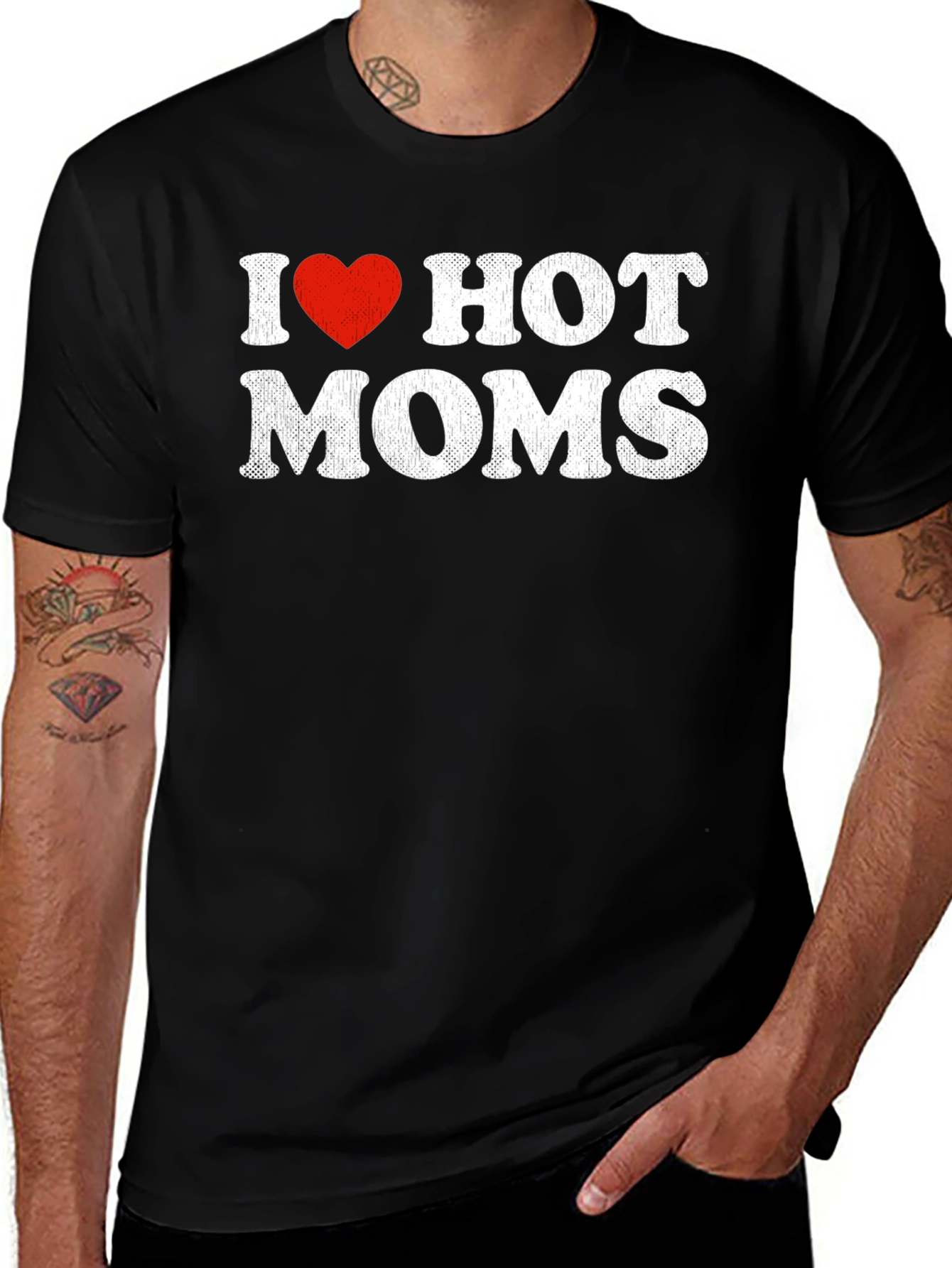 Variant 19 of I Heart Hot Moms T-Shirt Funny Tee