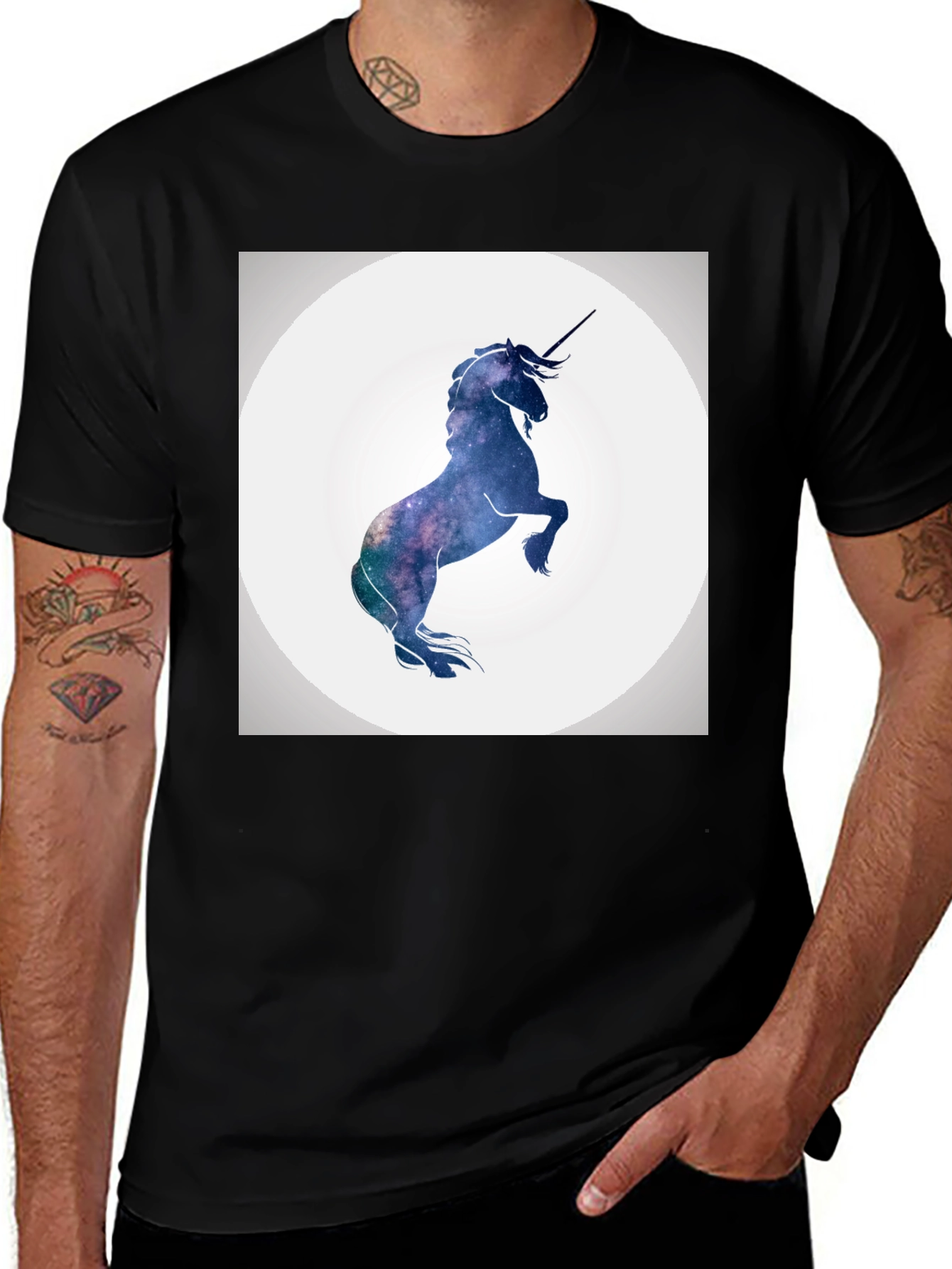 Variant 21 of Cosmic Unicorn T-Shirt - Galaxy Design