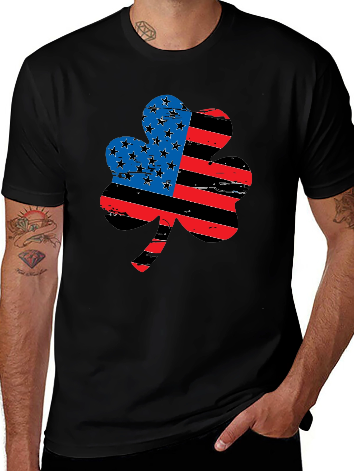 Variant 17 of Patriotic Shamrock T-Shirt