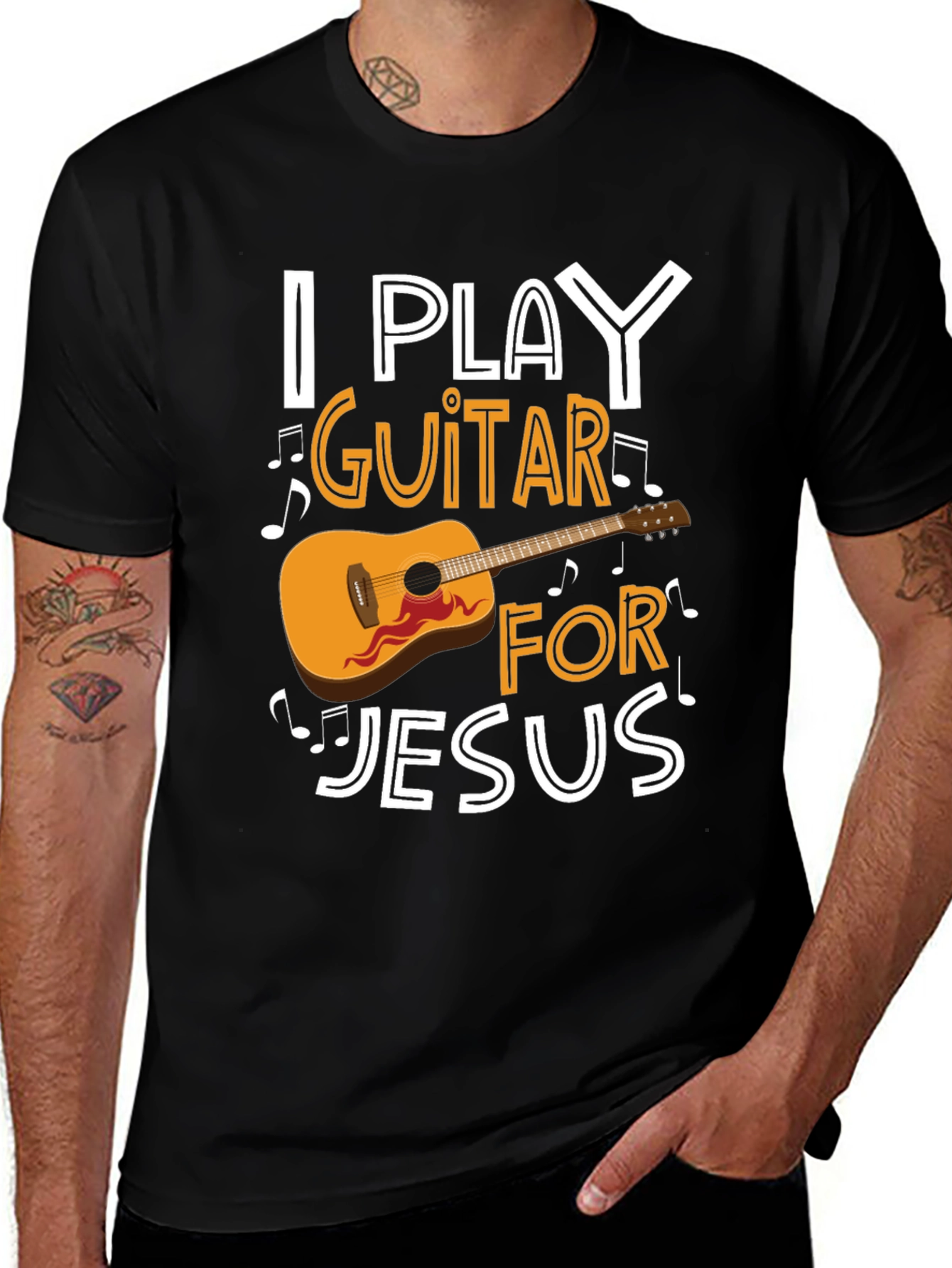 Variant 9 of I Play Guitar for Jesus T-Shirt