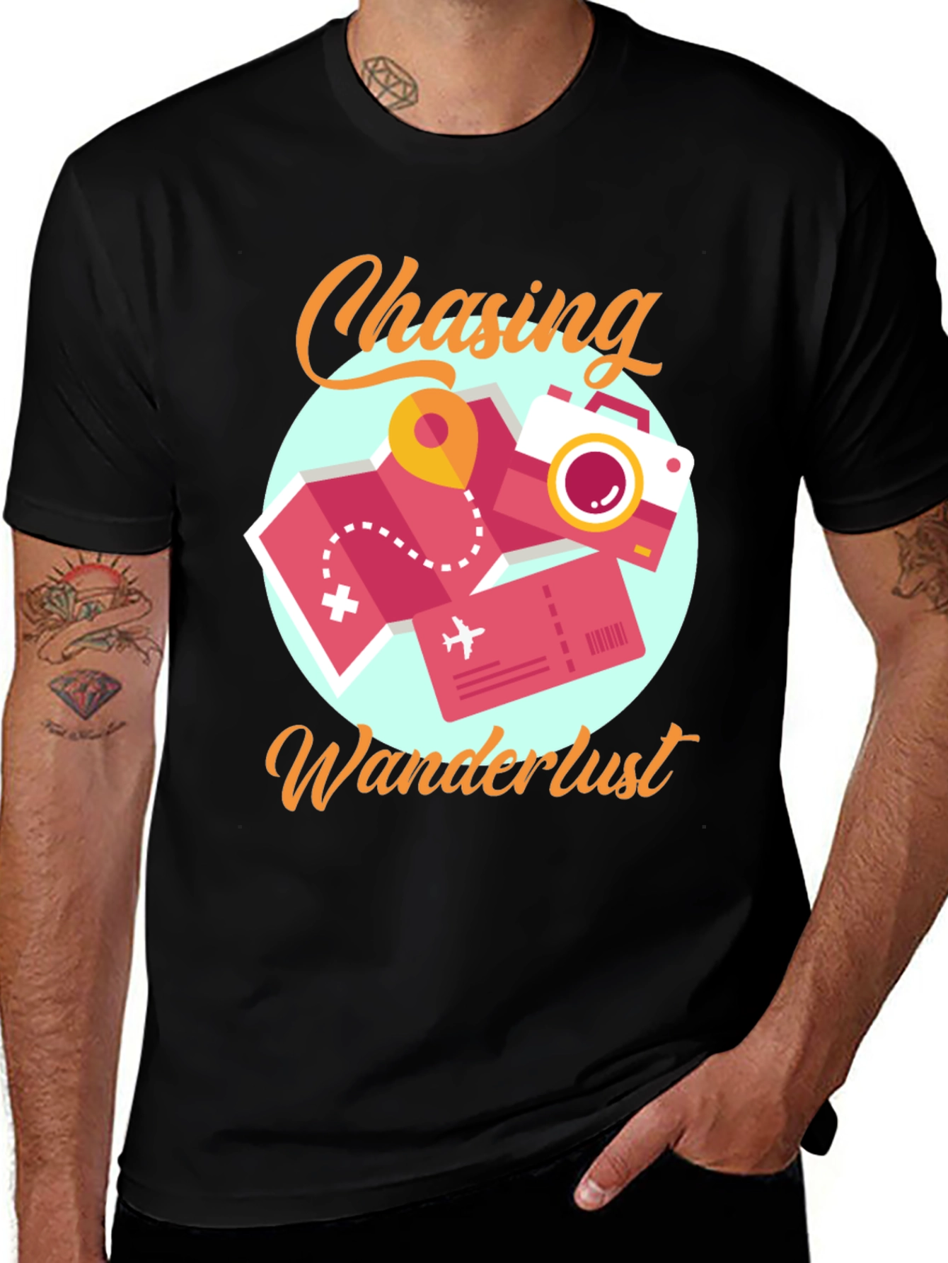 Chasing Wanderlust Graphic Tee - Travel T-Shirt