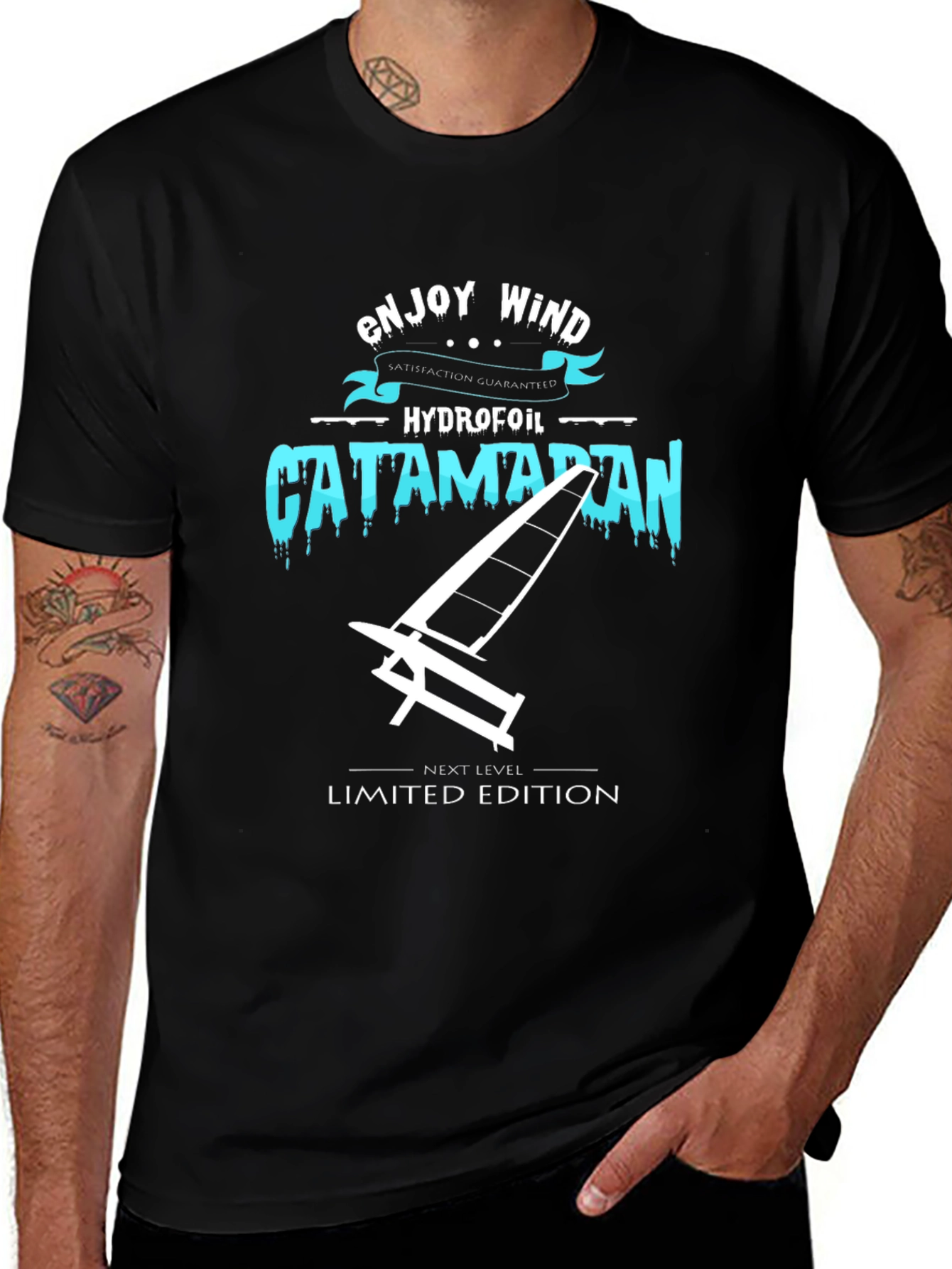 Variant 24 of Enjoy Wind Catamaran T-Shirt | Limited Edition Design