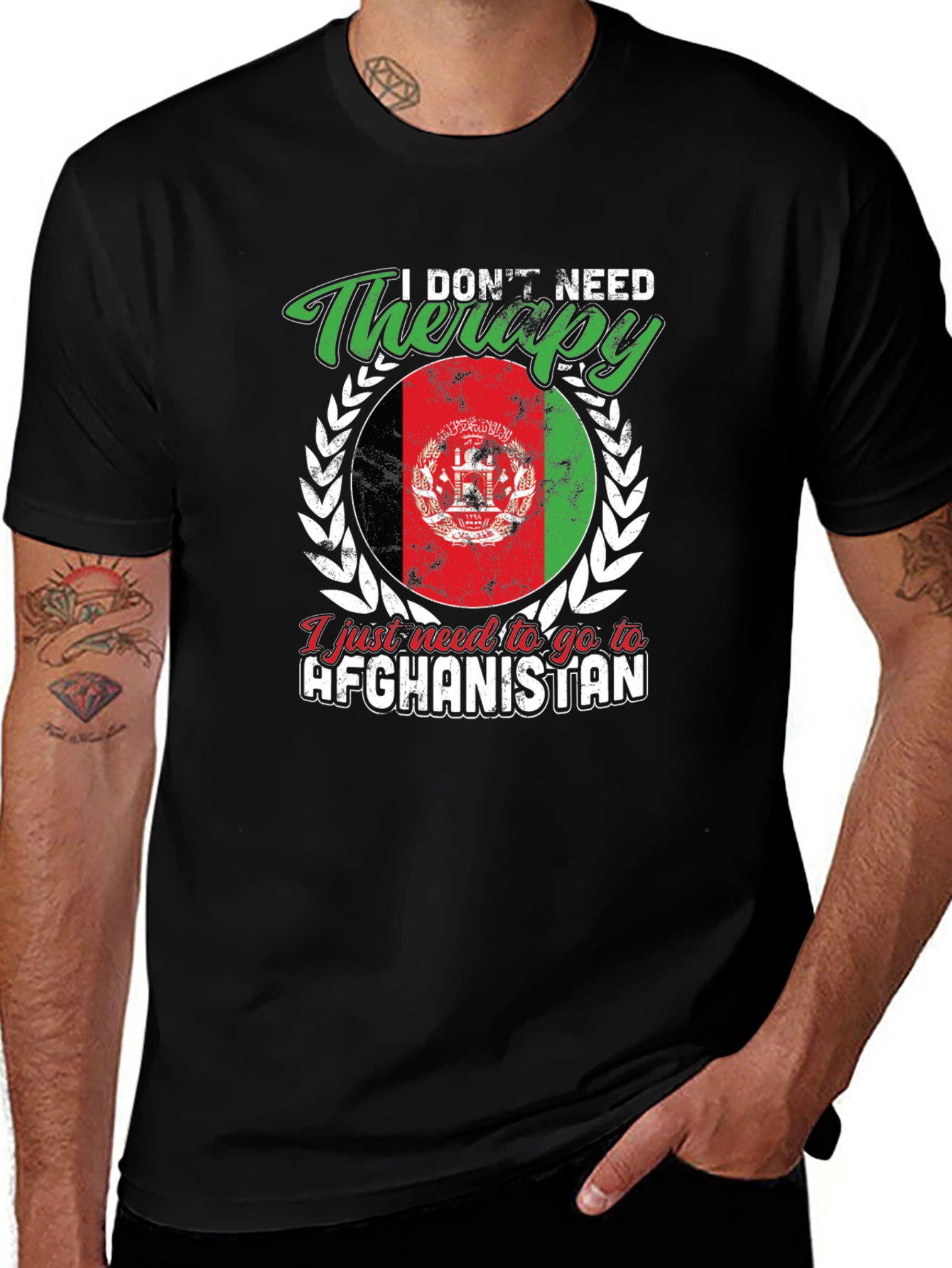 Afghanistan Flag Therapy T-Shirt