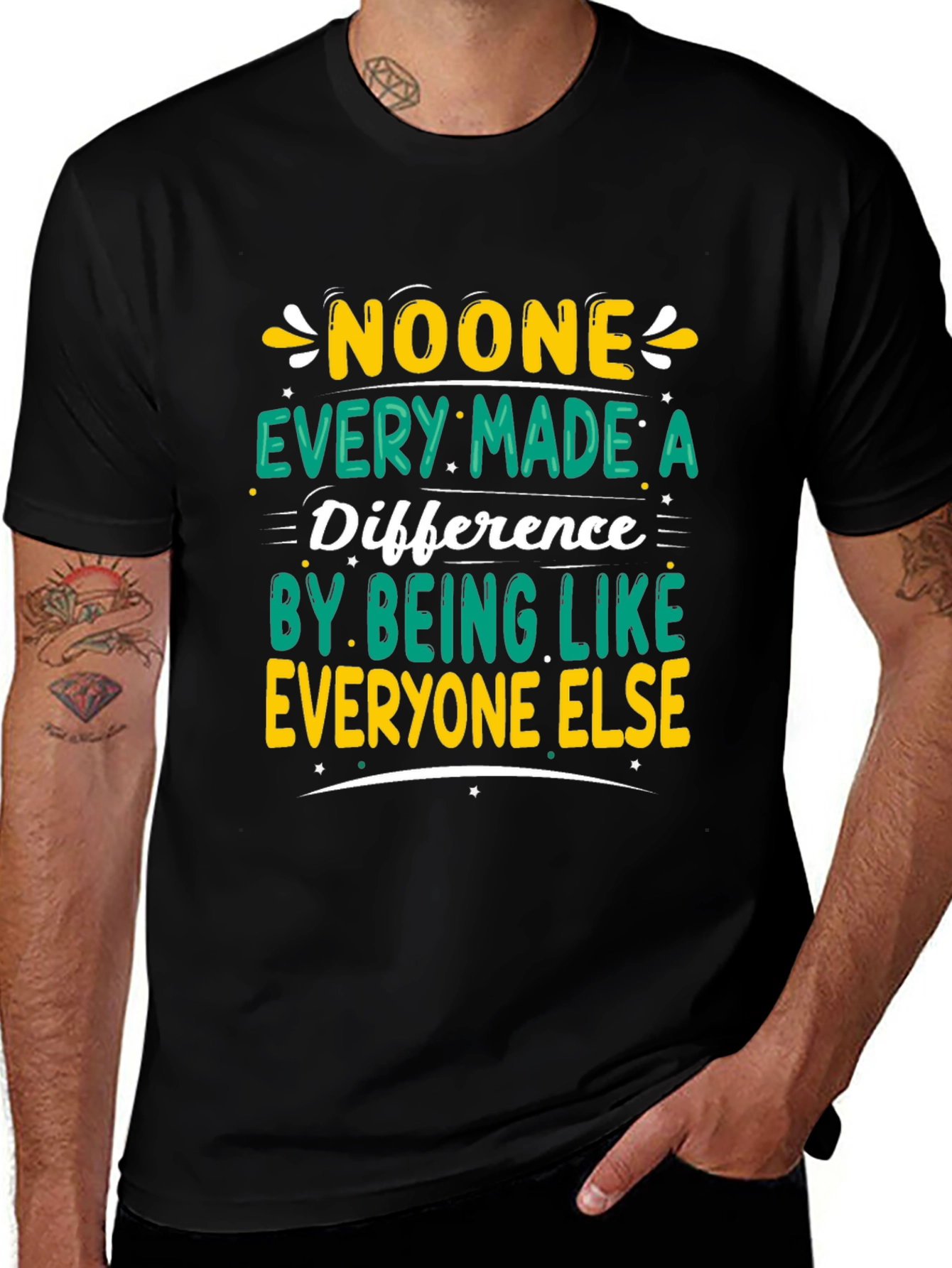 Variant 11 of Inspirational Graphic Tee - Be Different!