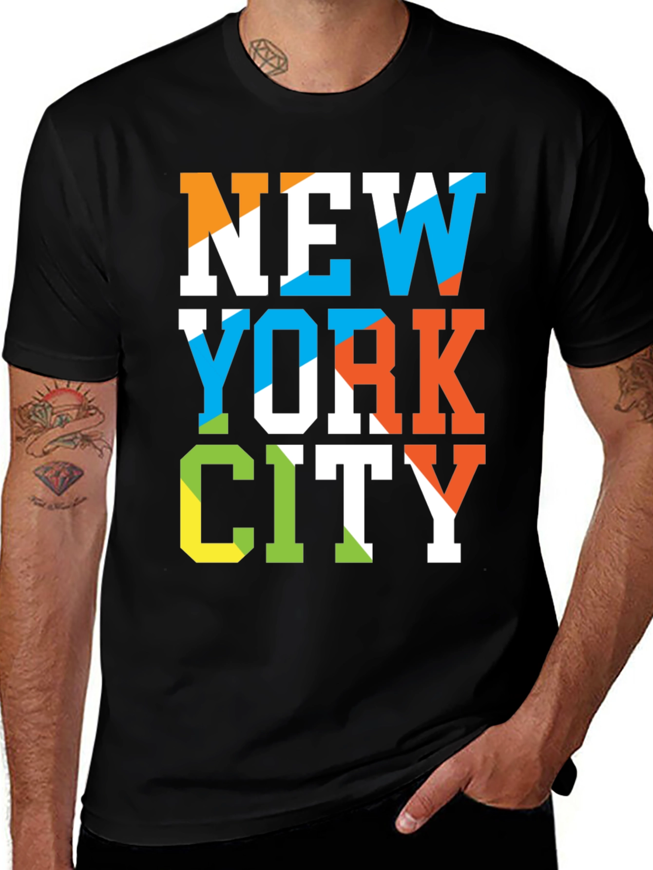 Variant 21 of New York City Graphic Print Black T-Shirt