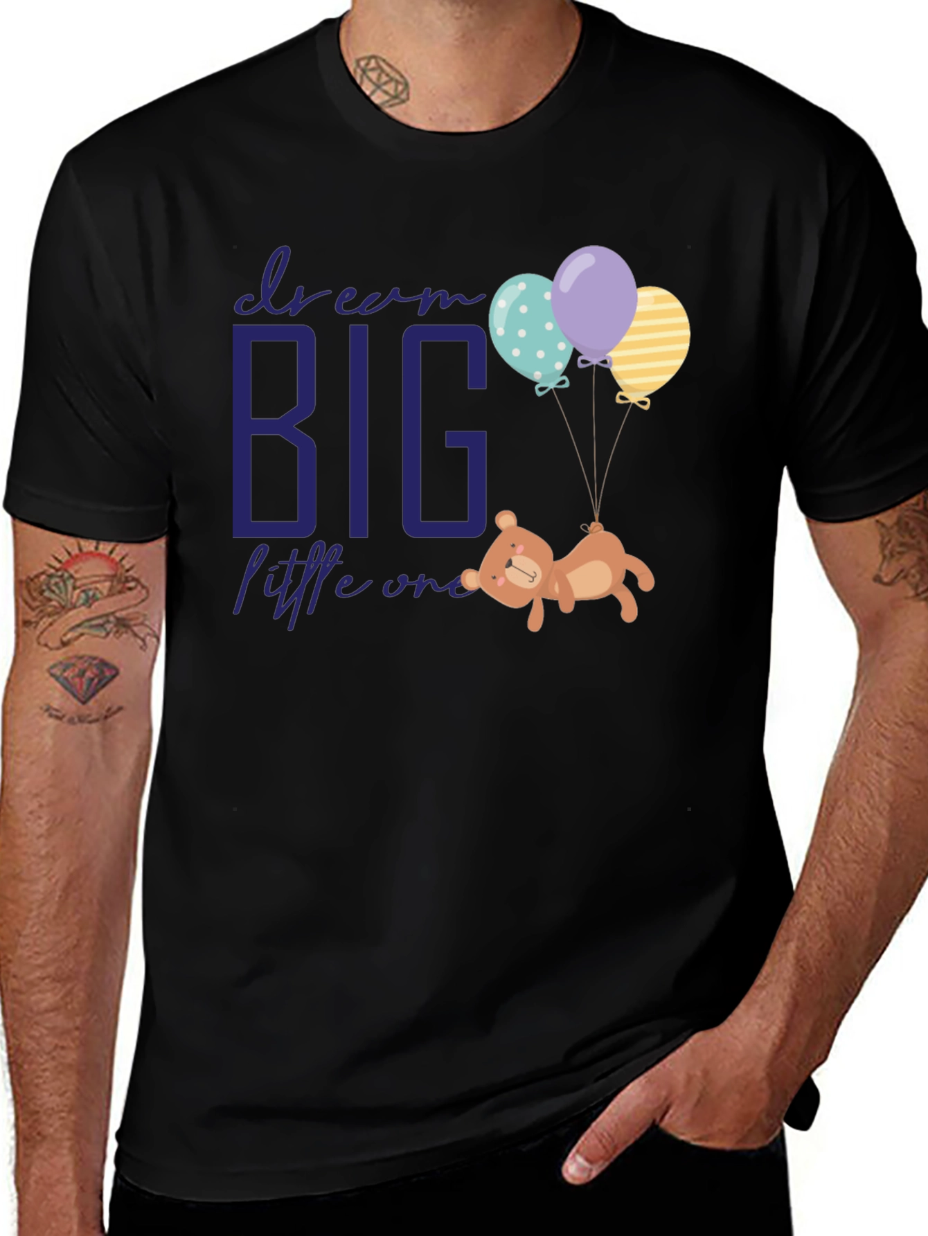 Variant 23 of Dream Big T-Shirt - Cute Teddy Bear Design