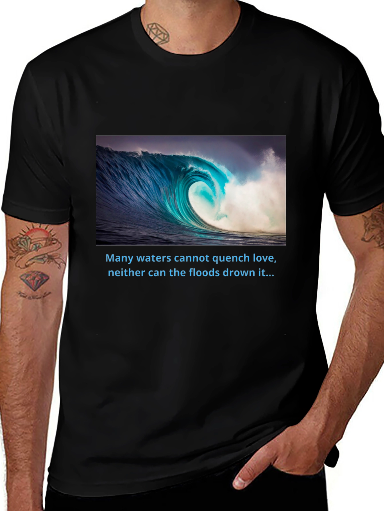 Variant 21 of Ocean Wave T-Shirt - Love That Can't Be Quenched