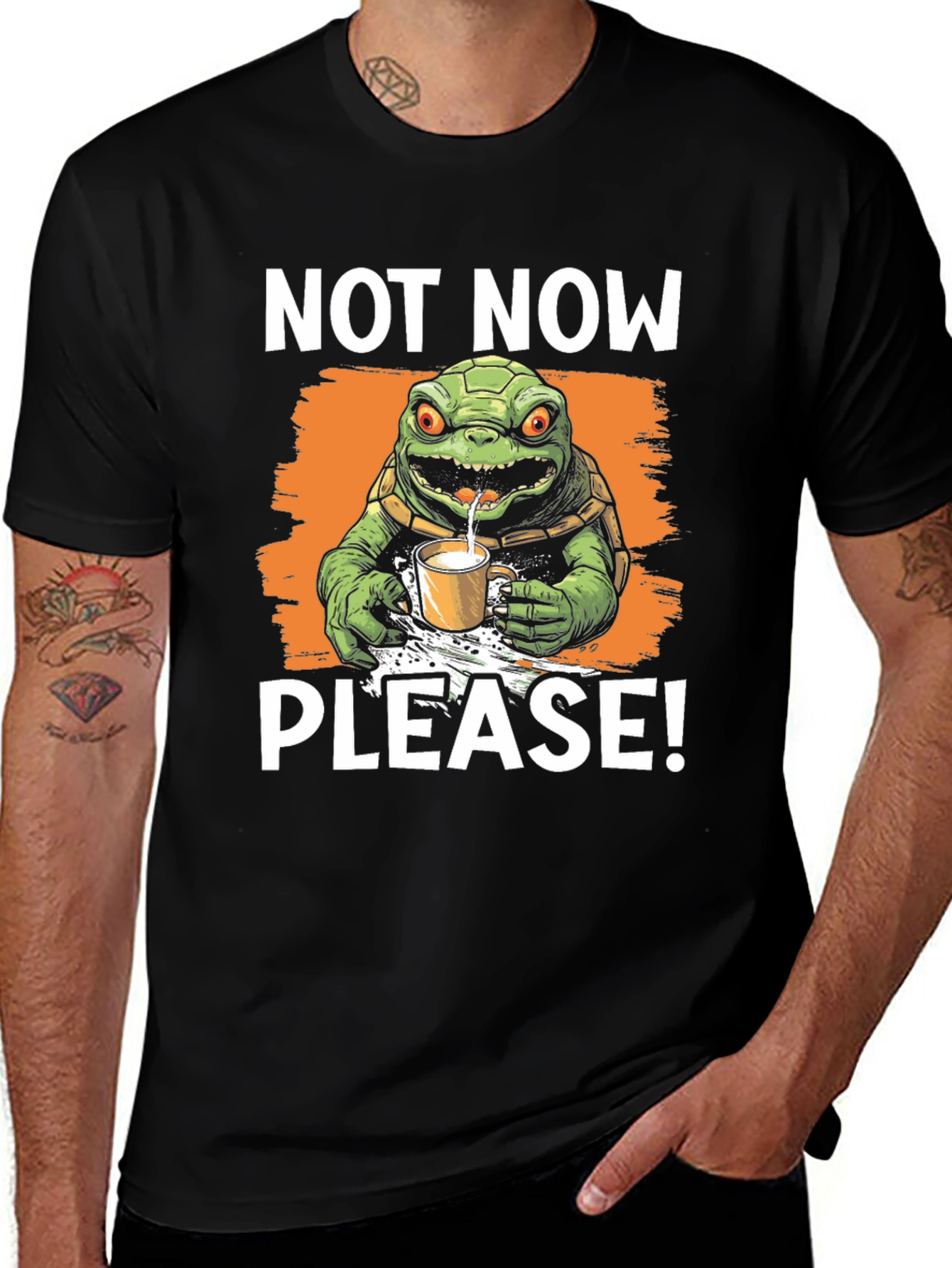 Variant 26 of Not Now Please! Turtle T-Shirt