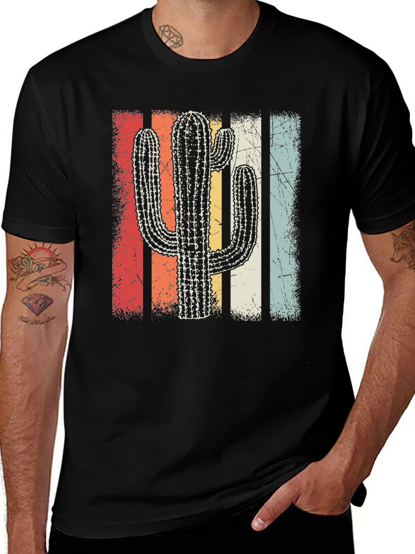 Variant 5 of Retro Cactus Graphic Tee - Desert Vibes