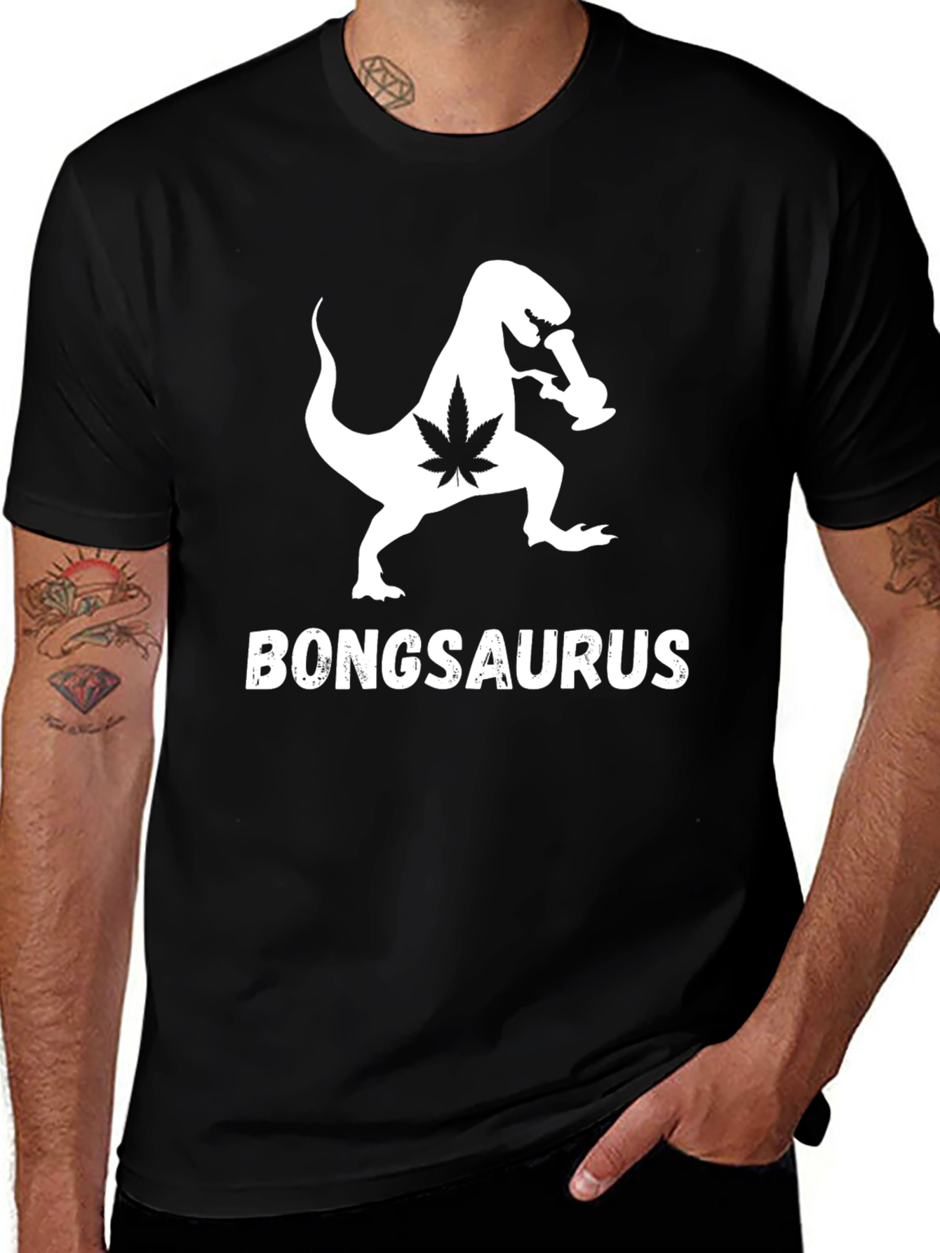 Bongsaurus Rex T-Shirt - Funny Dinosaur Graphic Tee