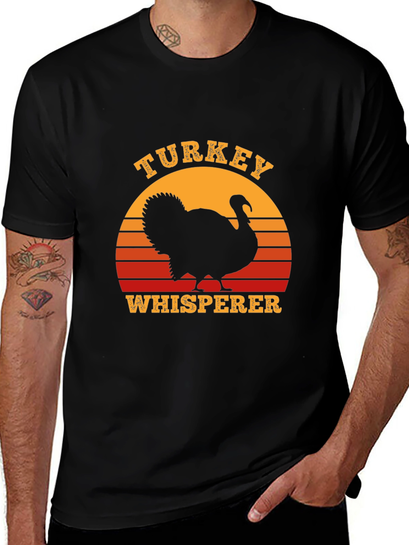 Turkey Whisperer Sunset Graphic Tee - Thanksgiving