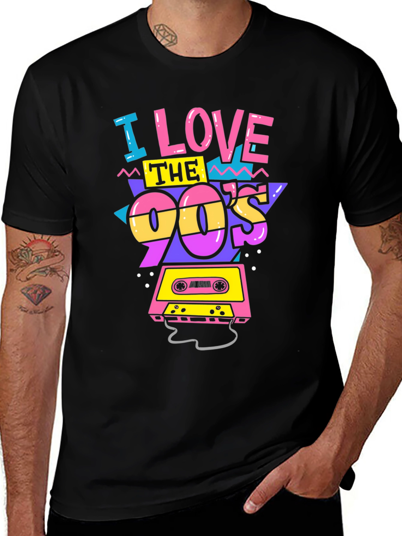 Variant 4 of I Love The 90's Retro Graphic T-Shirt