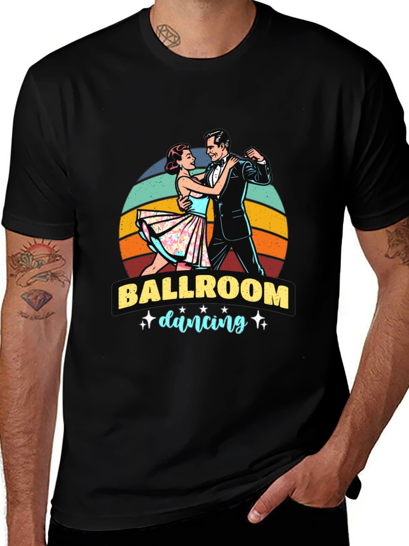 Variant 26 of Ballroom Dancing Graphic Tee - Retro Style