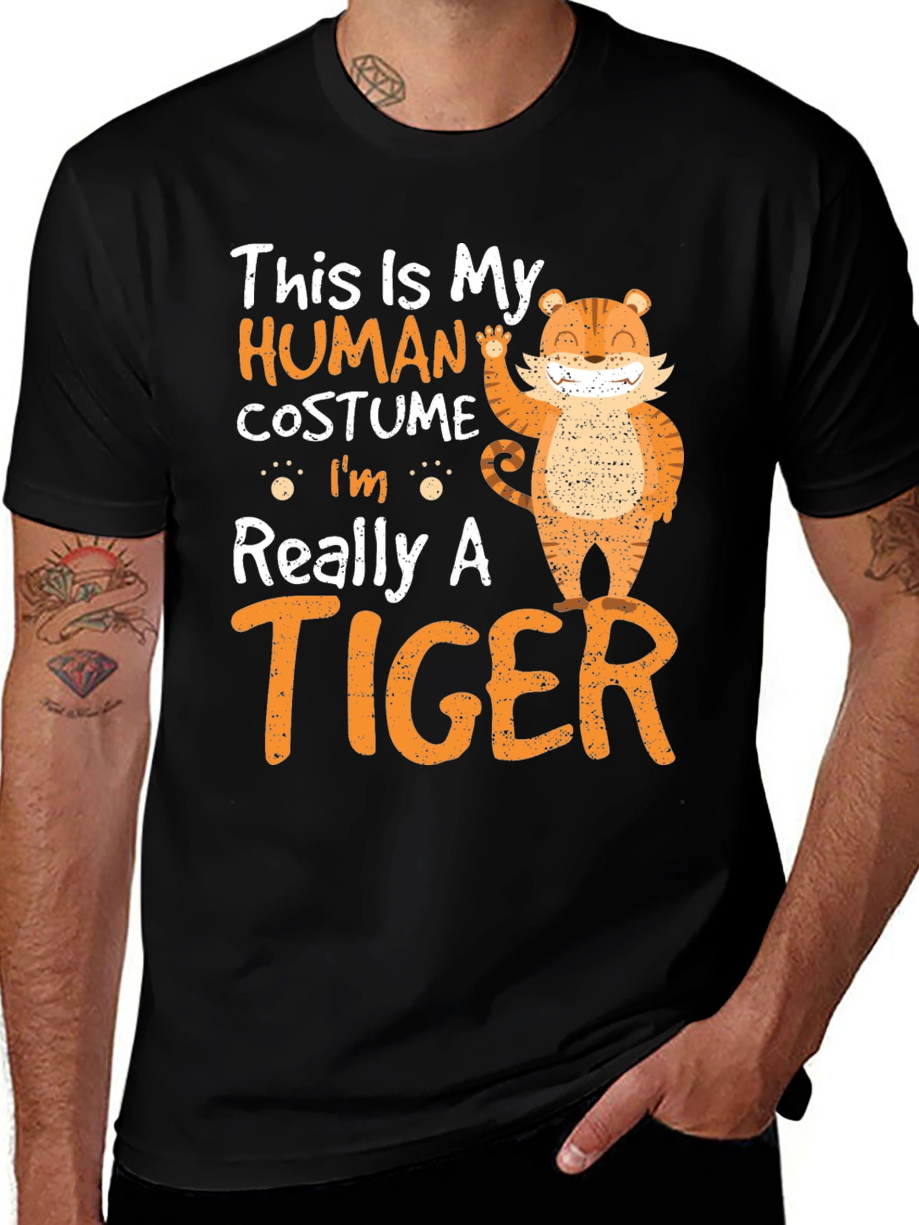 Variant 18 of Human Costume Tiger T-Shirt