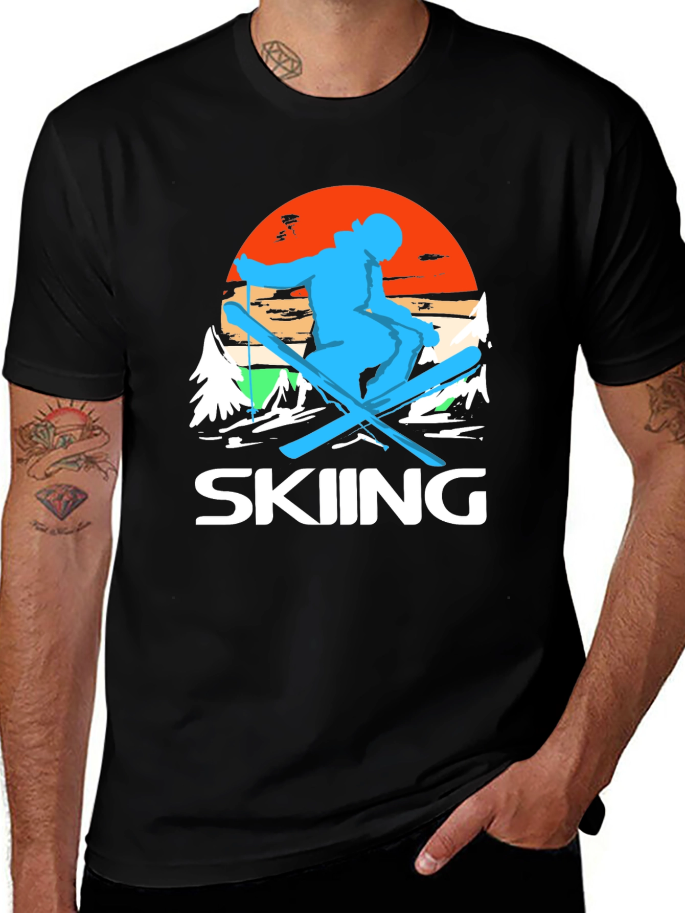 Variant 28 of Skiing Retro Graphic Tee - Adventure Awaits