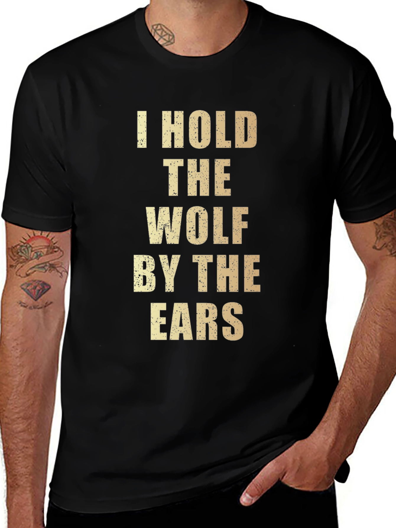 Variant 2 of I Hold The Wolf By The Ears Graphic T-Shirt