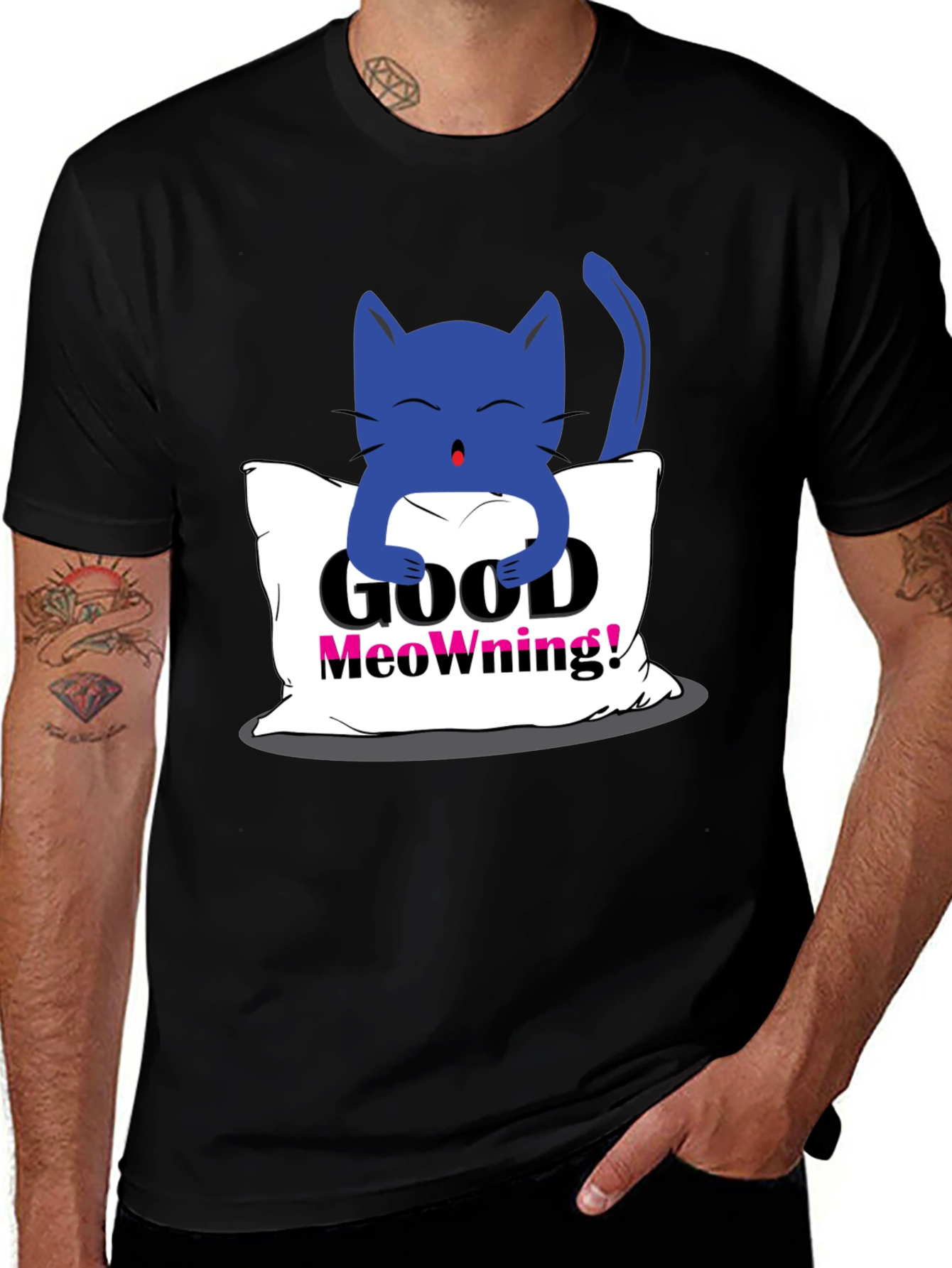 Variant 26 of Good Meowning Cat Graphic Tee