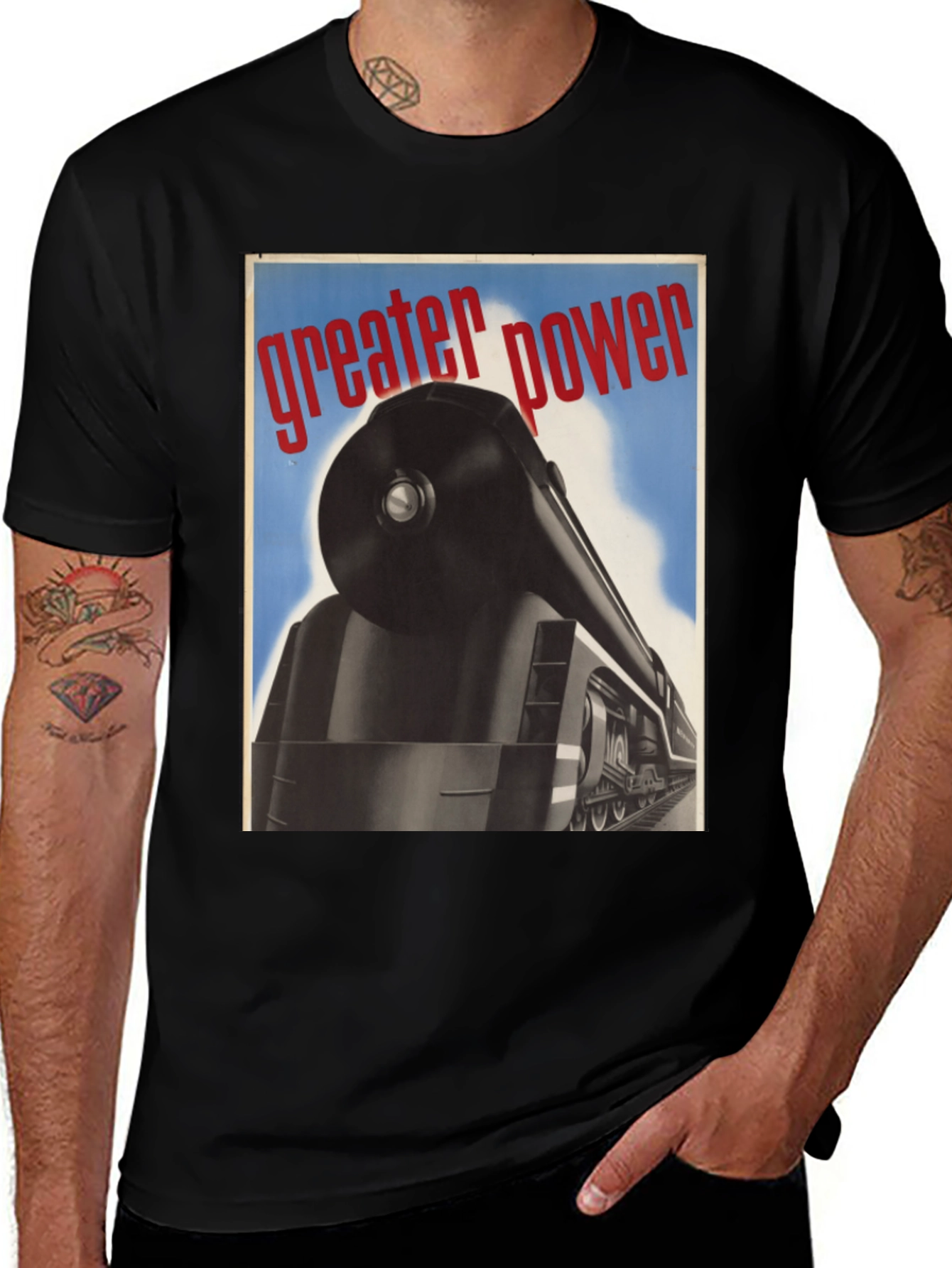 Variant 16 of Greater Power Train Graphic T-Shirt