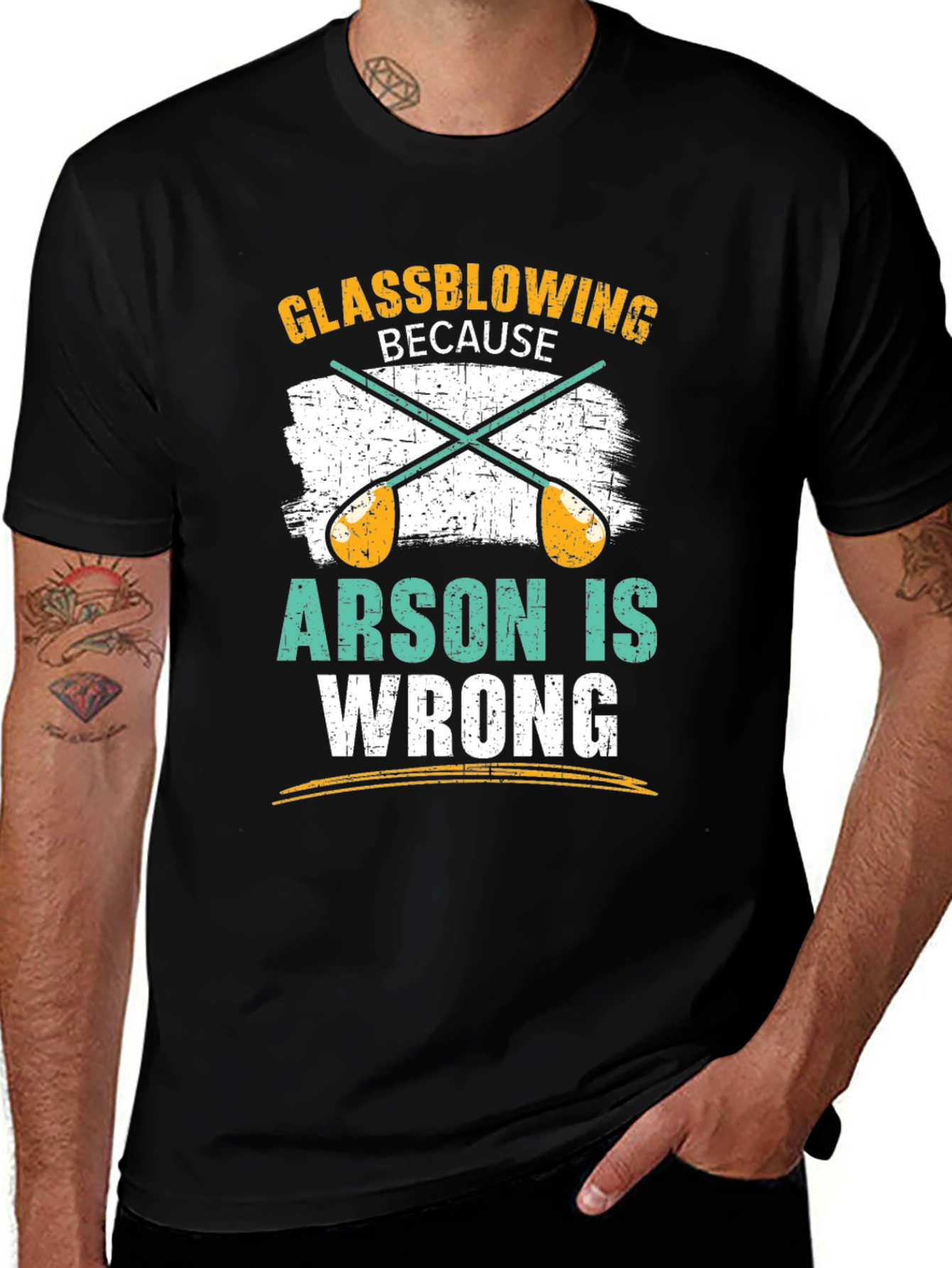 Variant 23 of Glassblowing Because Arson Is Wrong Graphic Tee