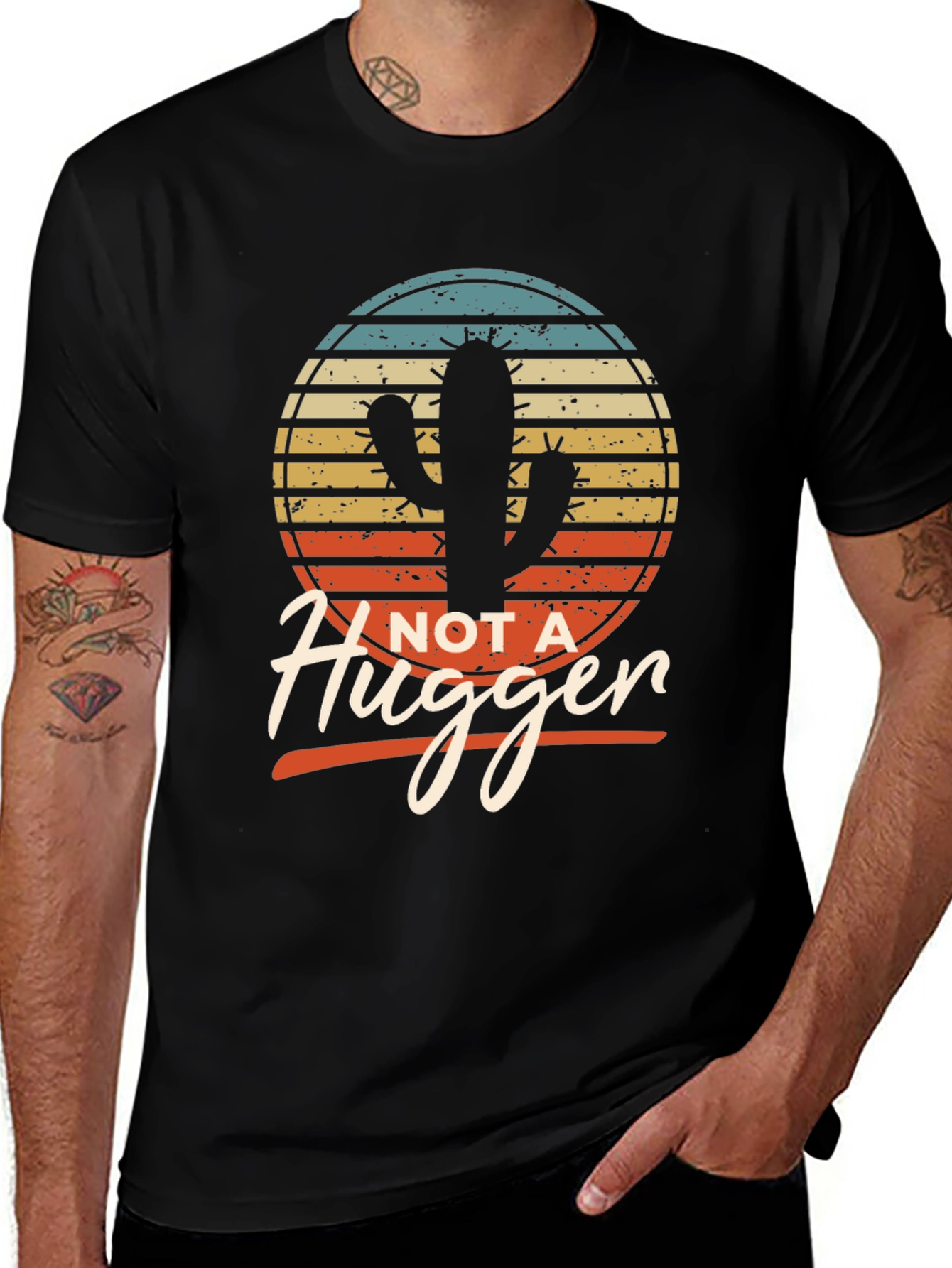 Variant 28 of Not a Hugger Cactus T-Shirt - Funny Graphic Tee