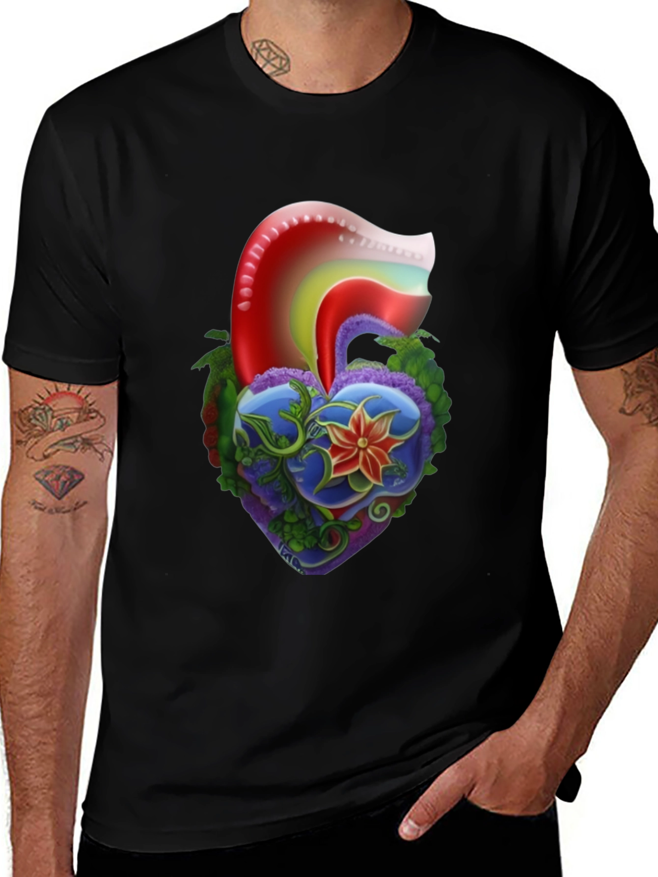 Variant 19 of Artistic Heart Graphic T-Shirt
