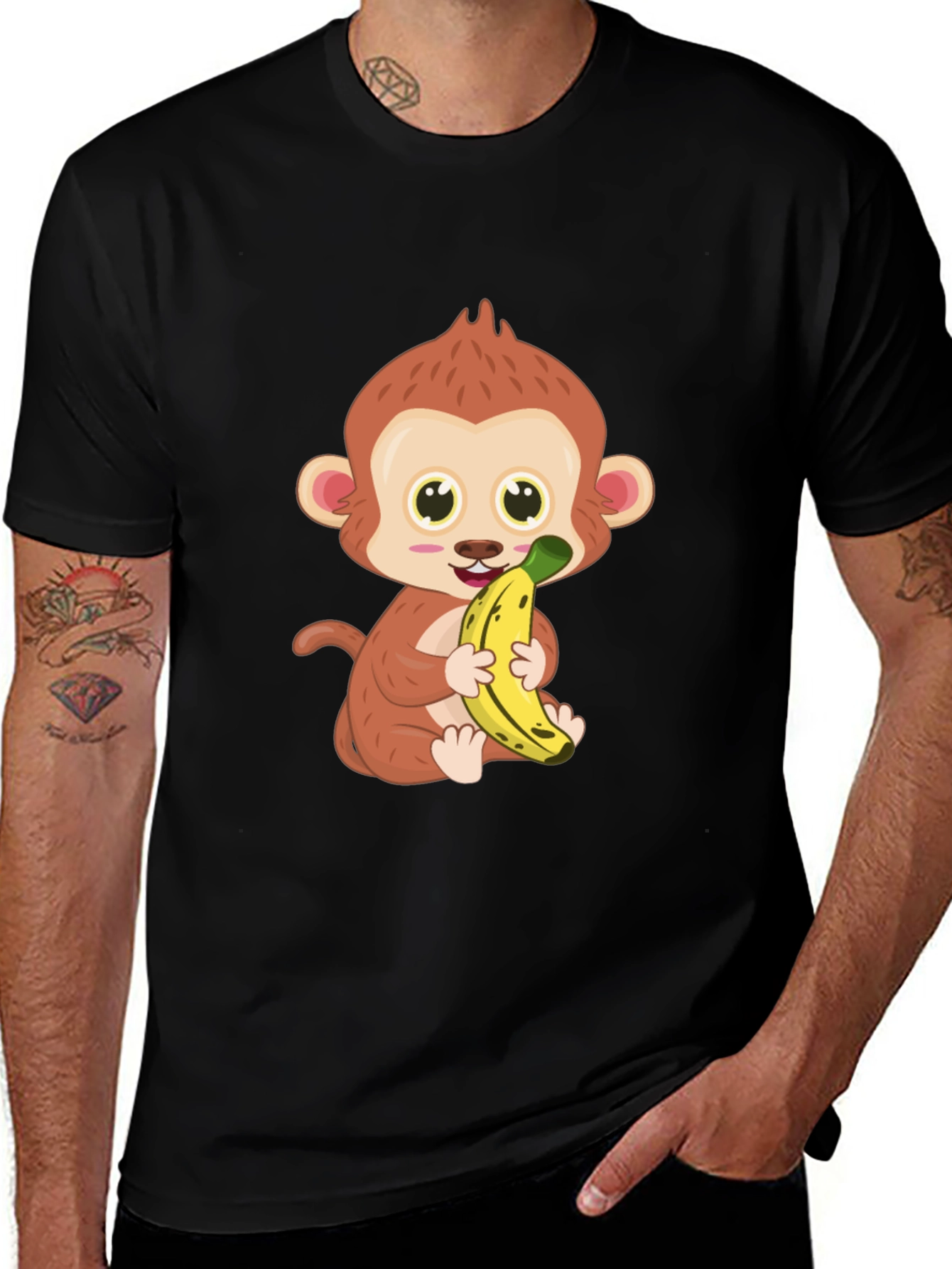 Variant 14 of Monkey Banana Graphic Tee - Cute Cartoon T-Shirt