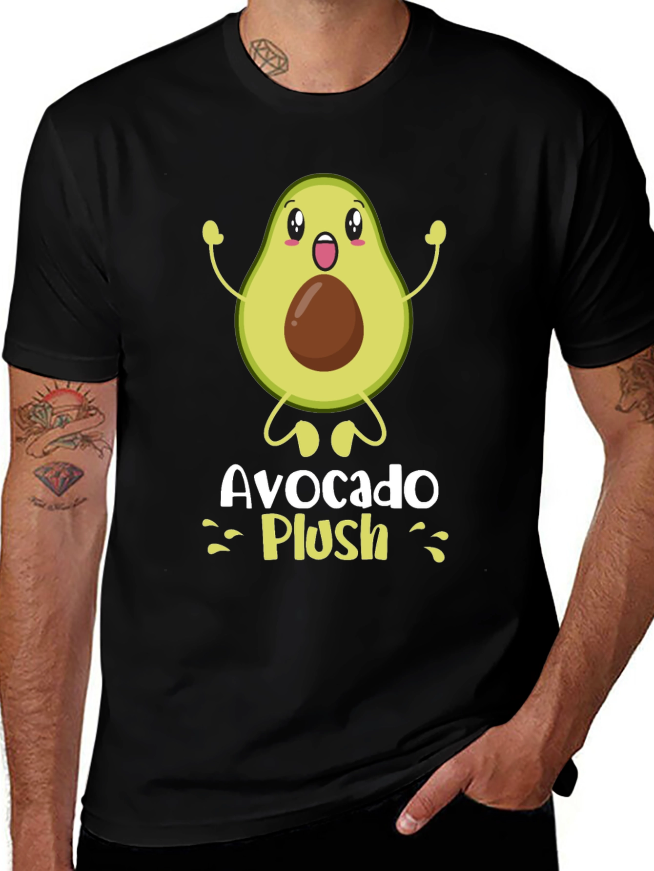 Variant 8 of Avocado Plush T-Shirt - Fun Graphic Tee