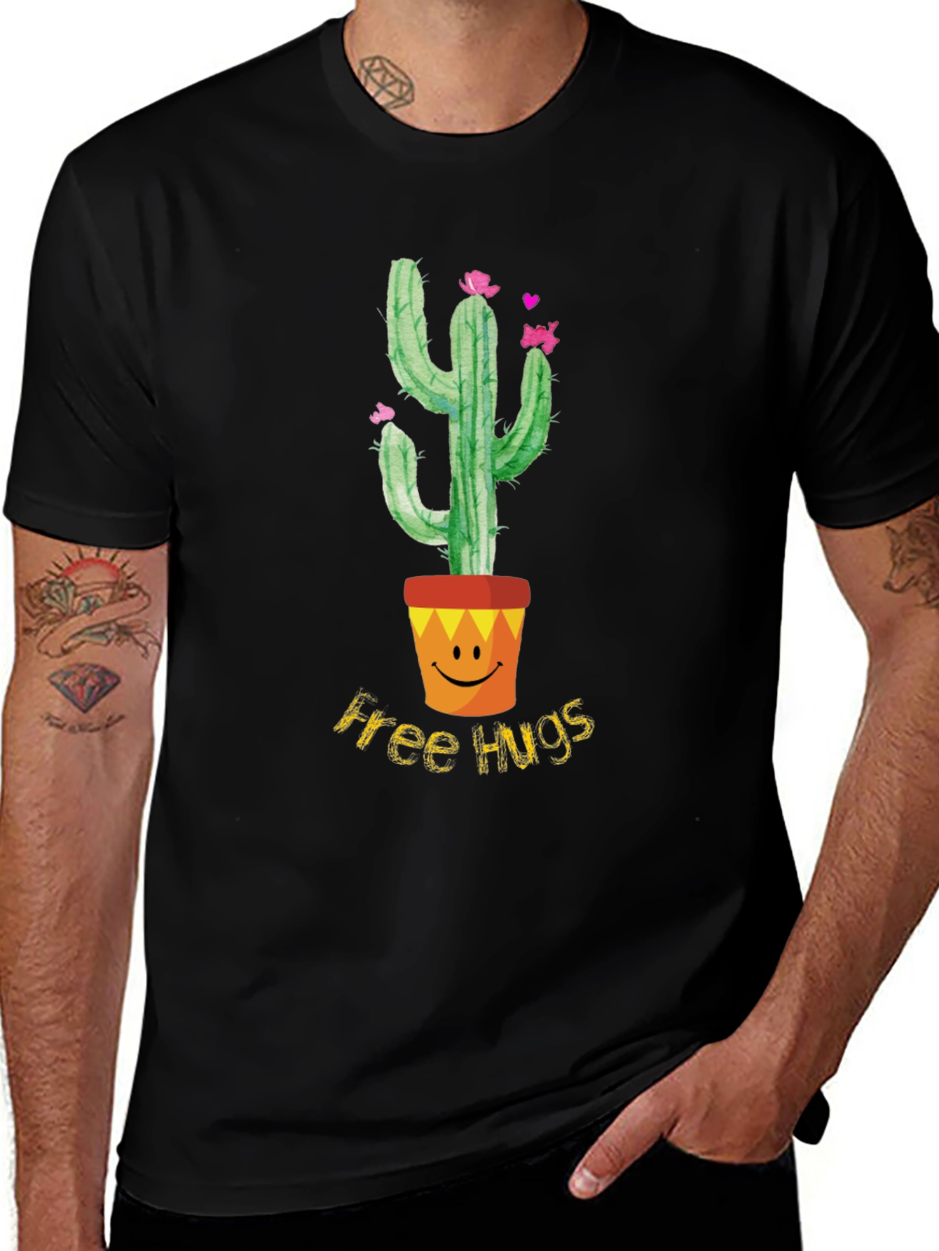 Cactus Free Hugs Graphic T-Shirt