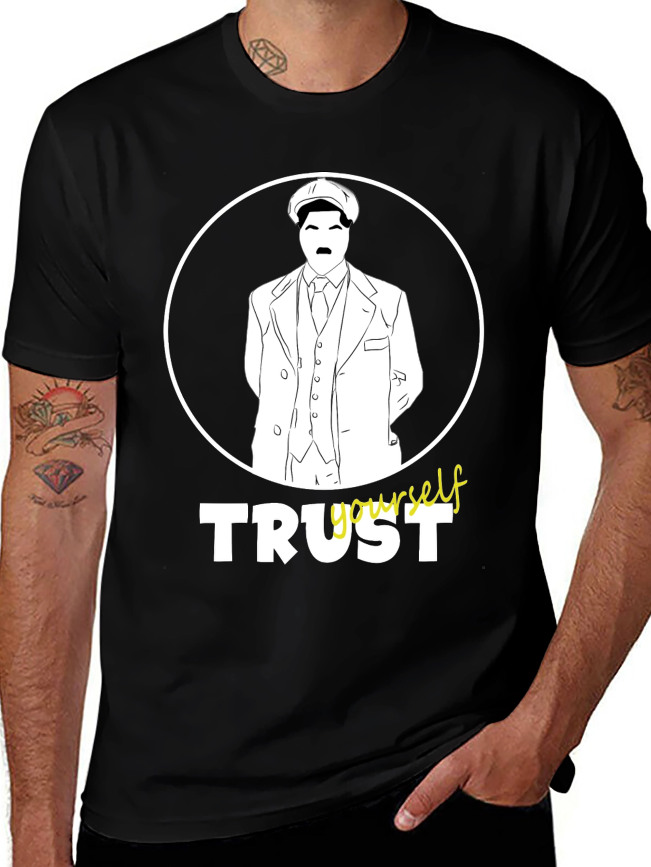 Variant 5 of Trust Yourself Graphic Tee - Peaky Blinders Style